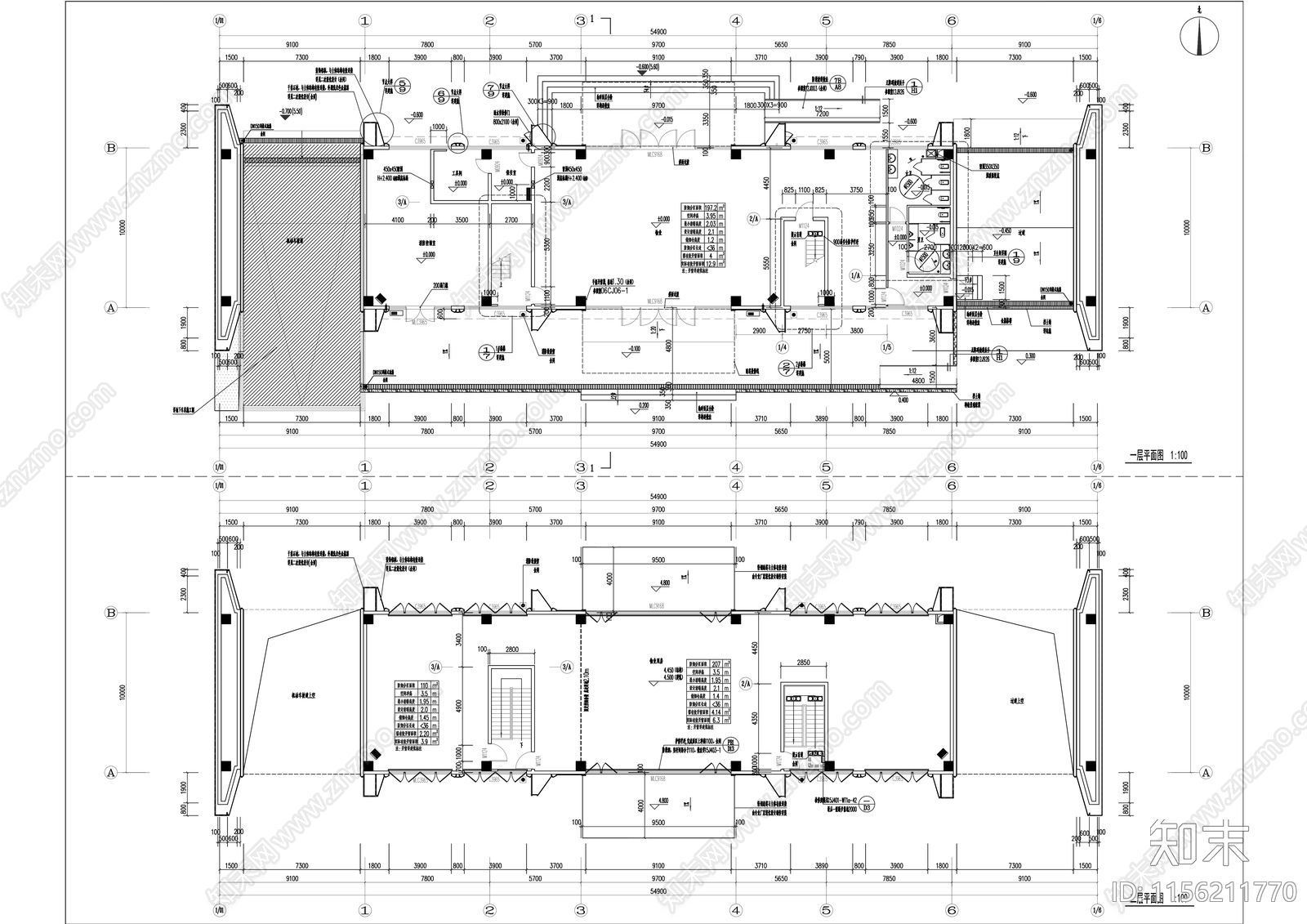 现代住宅小区大门物业门卫室消控室cad施工图下载【ID:1156211770】