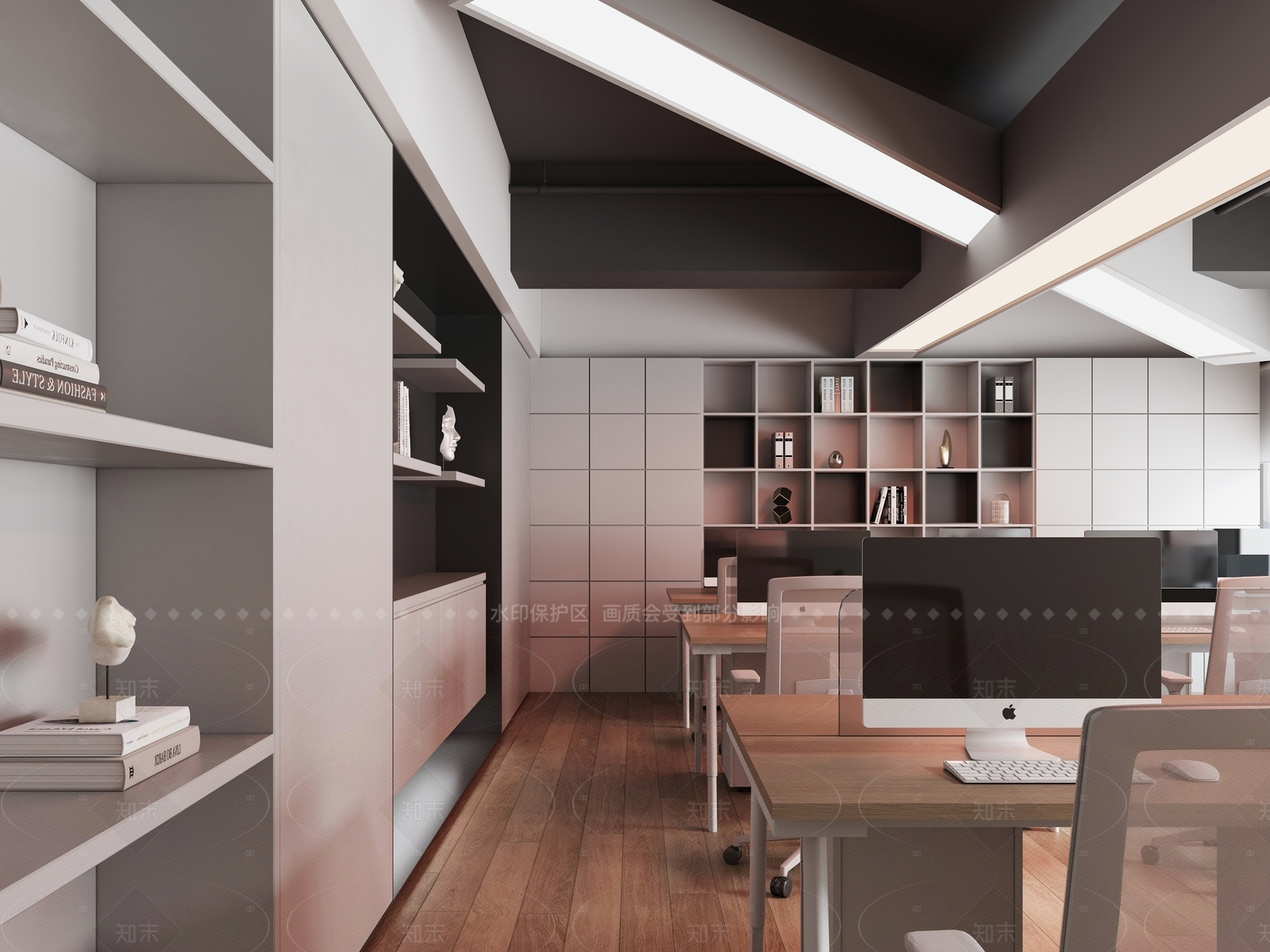 工业风办公区3D模型下载【ID:1214562931】