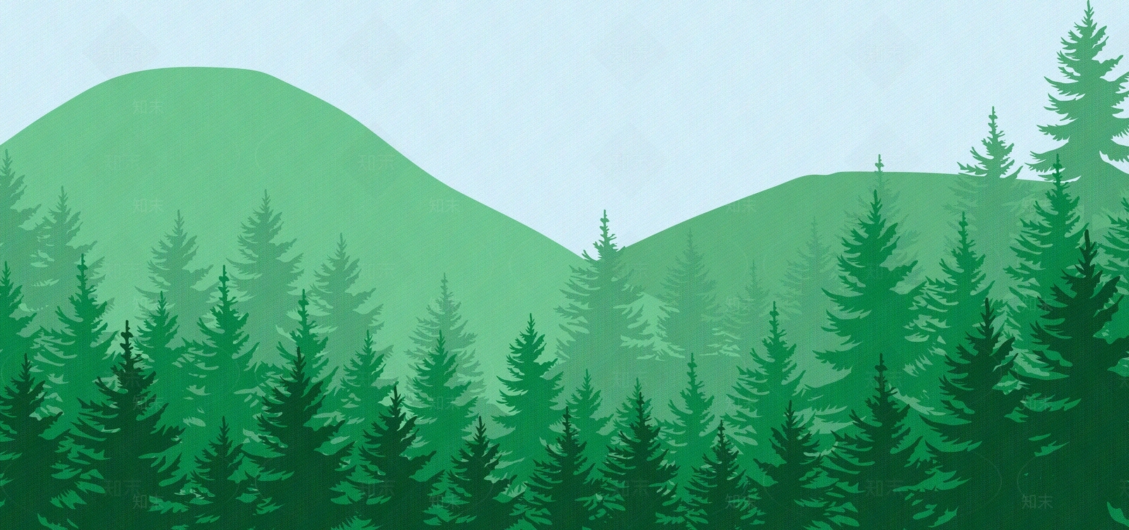 卡通森林壁画贴图下载【ID:1156223227】