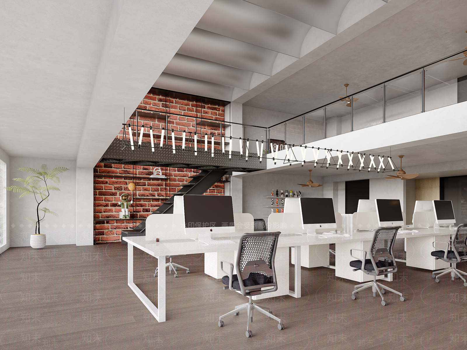 工业风办公室3D模型下载【ID:1156223991】