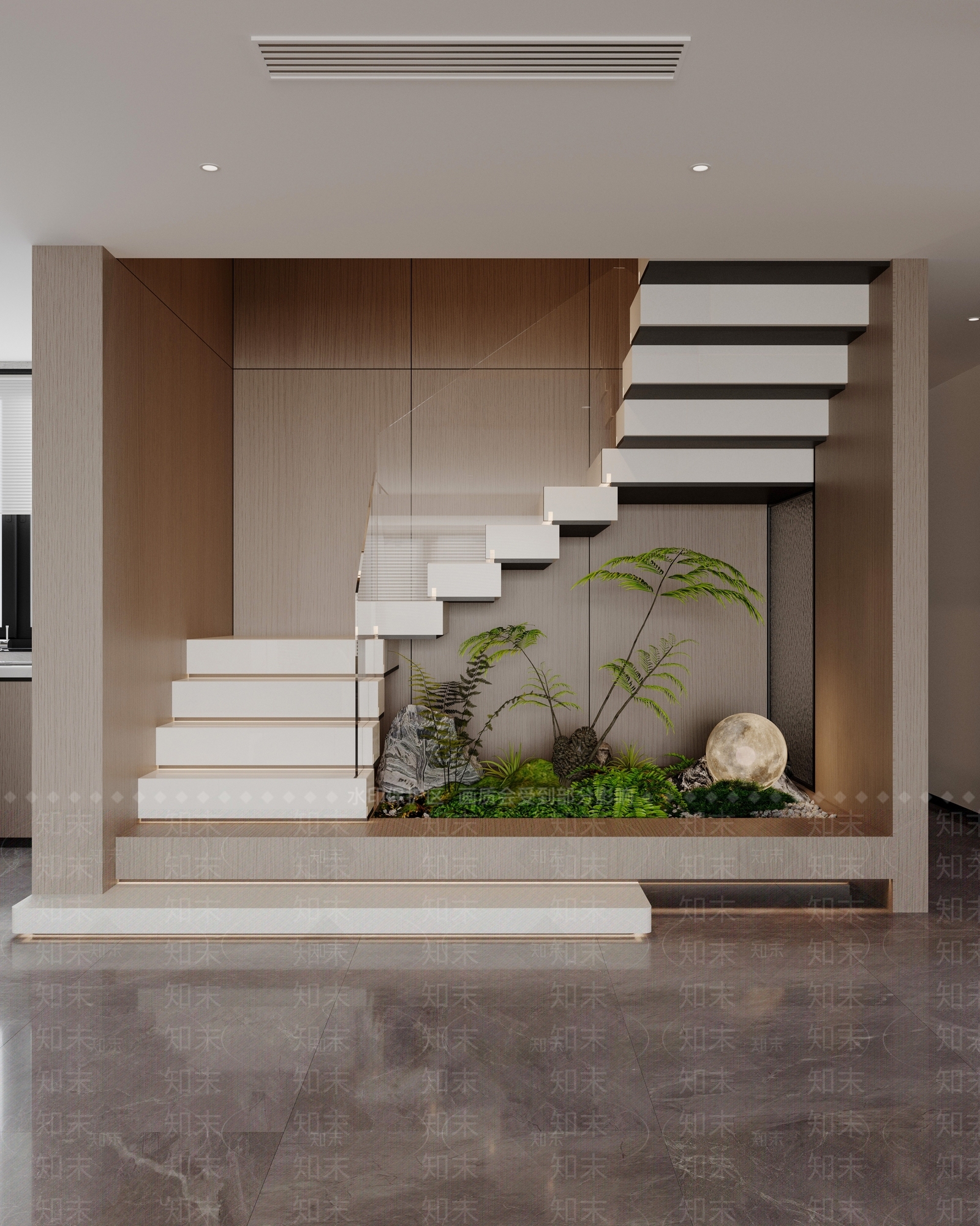 现代简约楼梯景观3D模型下载【ID:1156224145】