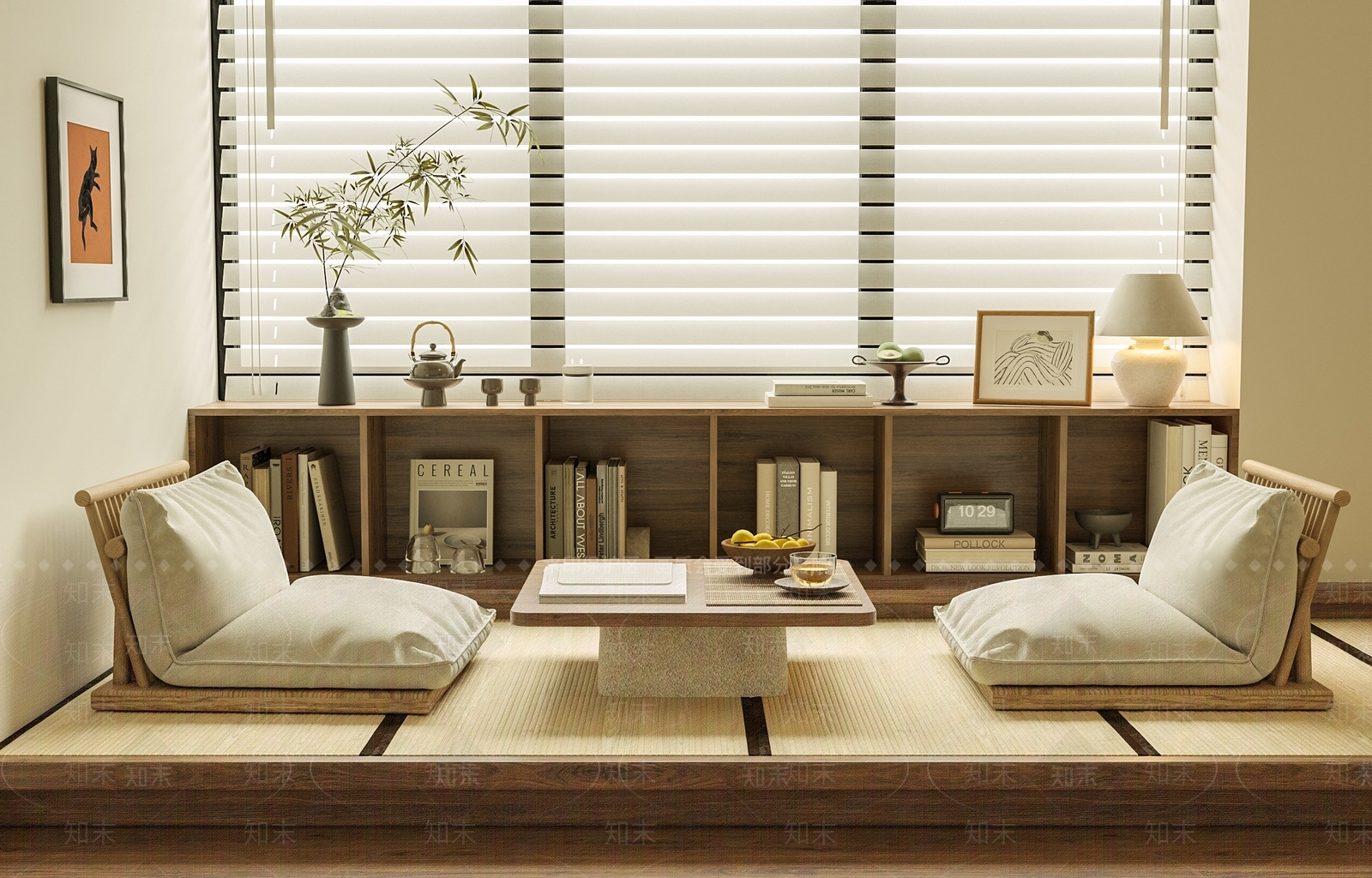 现代休闲榻榻米3D模型下载【ID:1156231197】