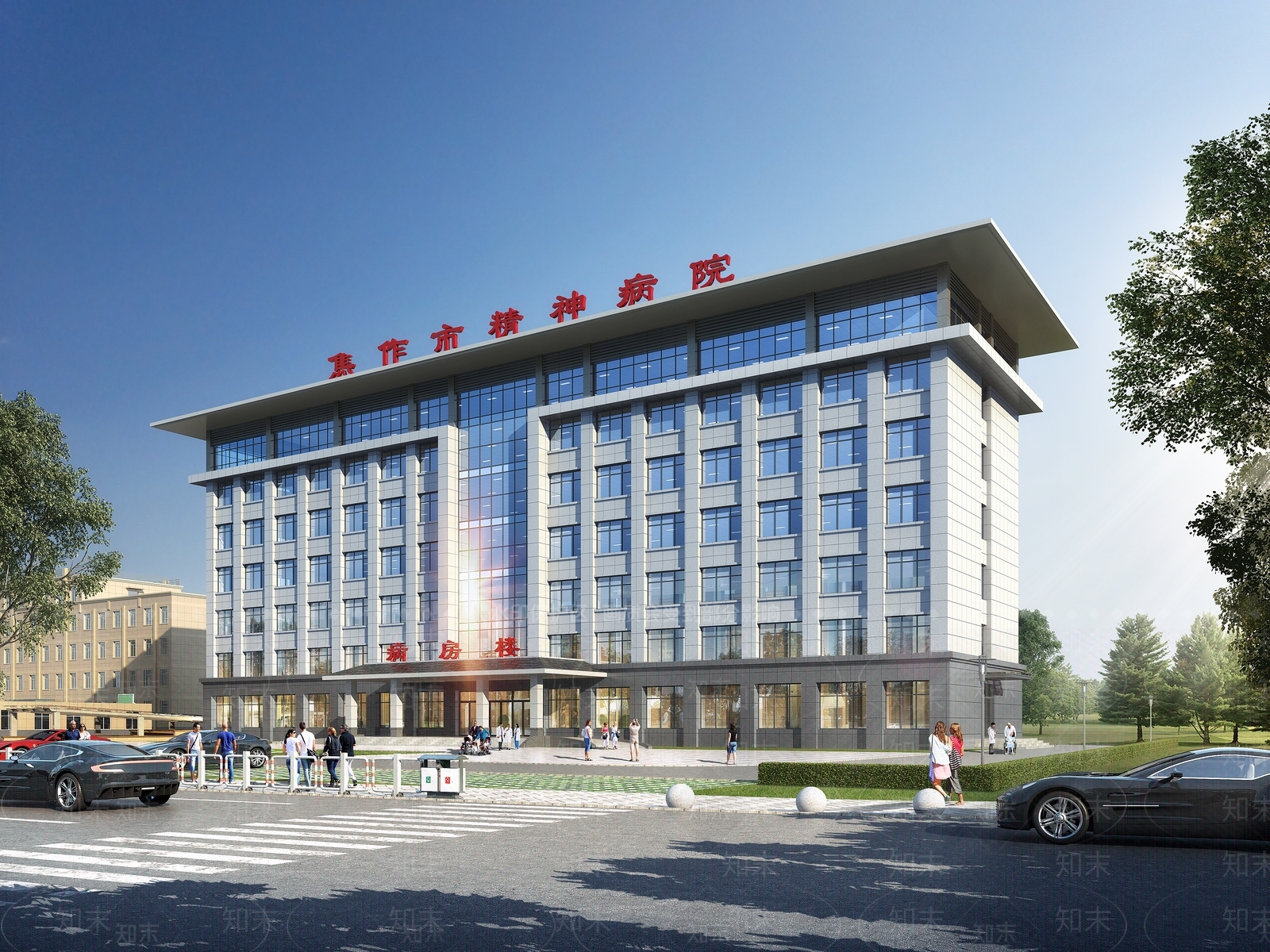 现代医院3D模型下载【ID:1156234685】