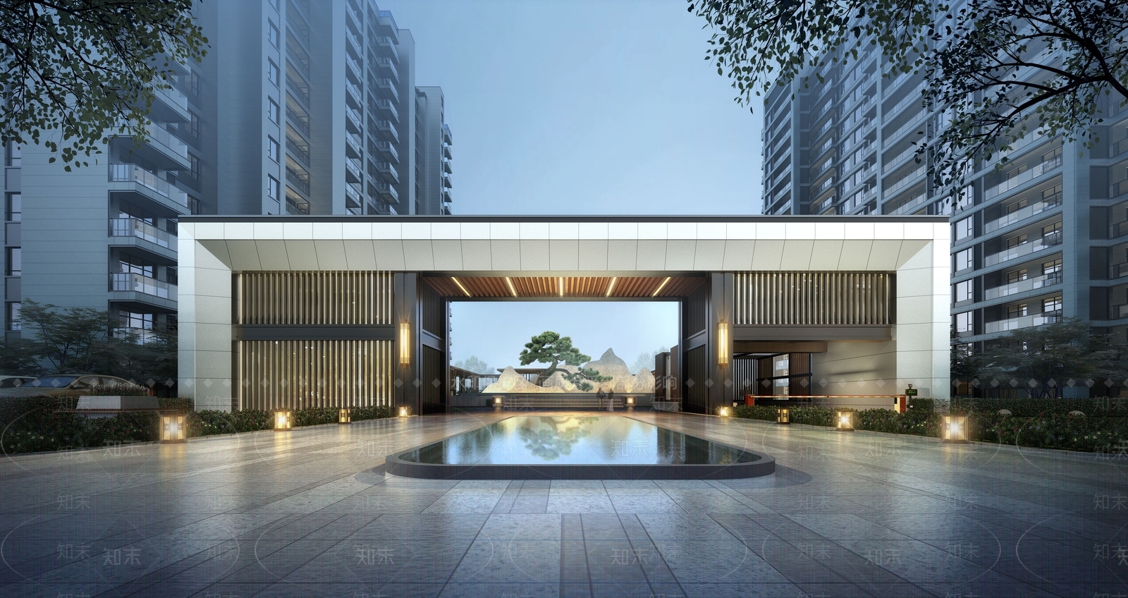 新中式大门3D模型下载【ID:1156234968】