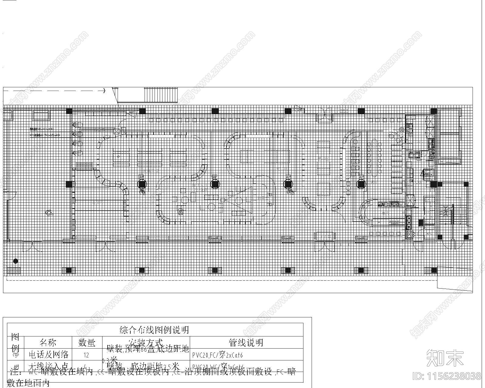 图书馆建筑水电图cad施工图下载【ID:1156238038】