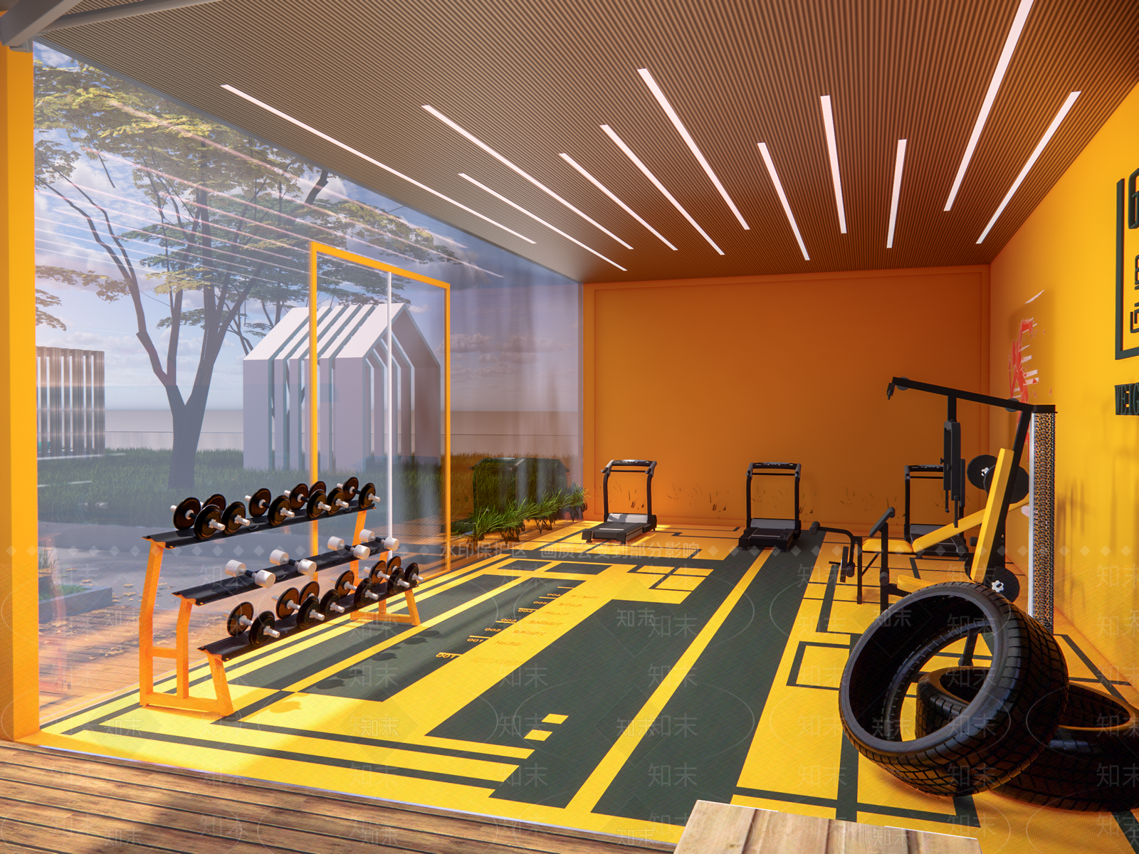现代共享健身区SU模型下载【ID:1156238492】