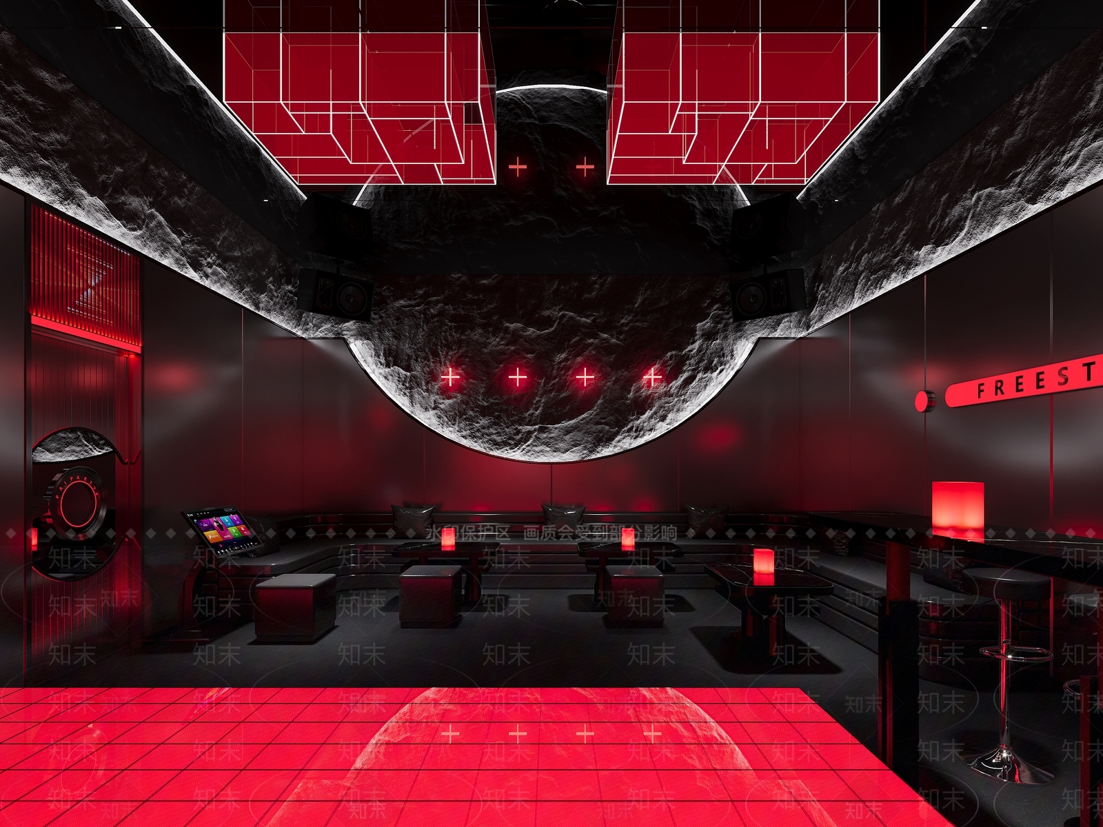 现代酒吧夜场包厢3D模型下载【ID:1156239334】