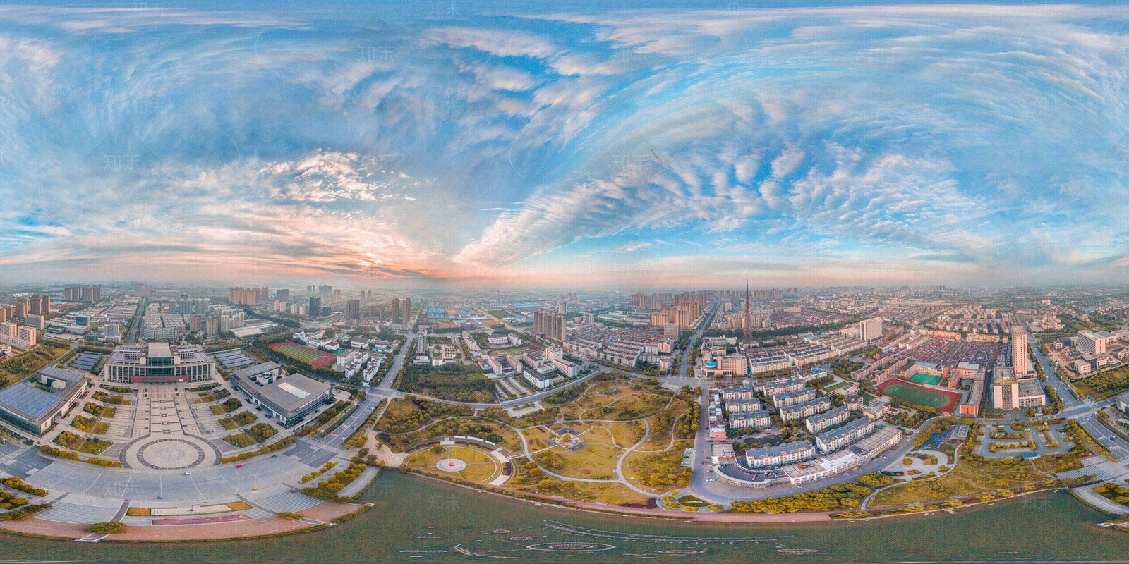 HDR晨曦黄昏城市夜景全景贴图下载【ID:1156243465】