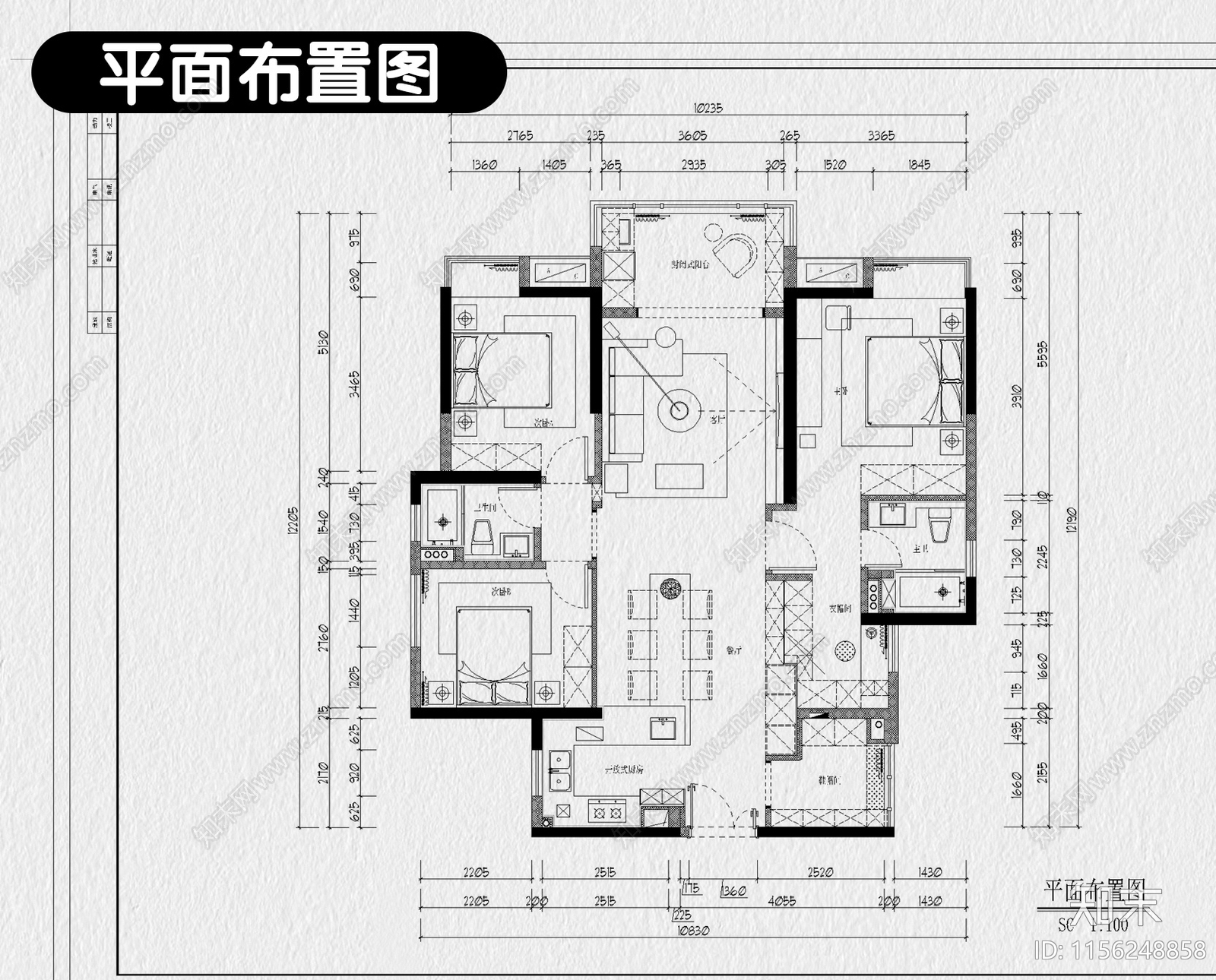 现代家装设计全套水电平面立面房屋室内效果图cad施工图下载【ID:1156248858】