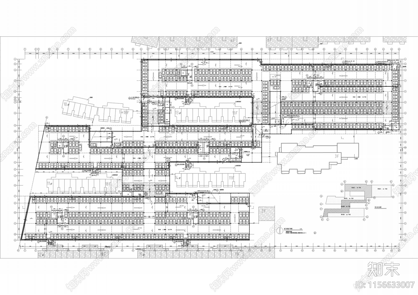 停车位cad施工图下载【ID:1156633007】