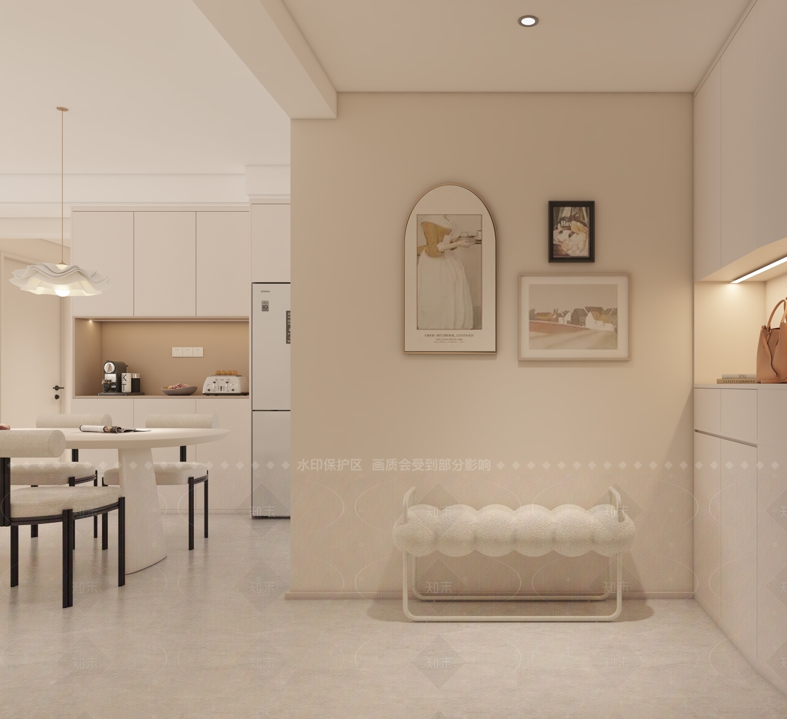 现代家居餐厅3D模型下载【ID:1214563055】