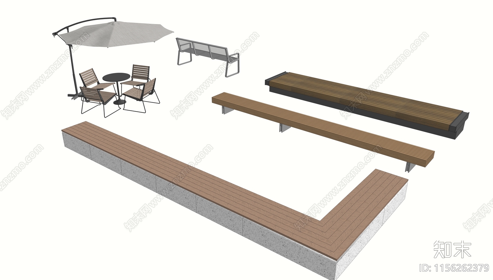 现代特色景观座椅SU模型下载【ID:1156262379】