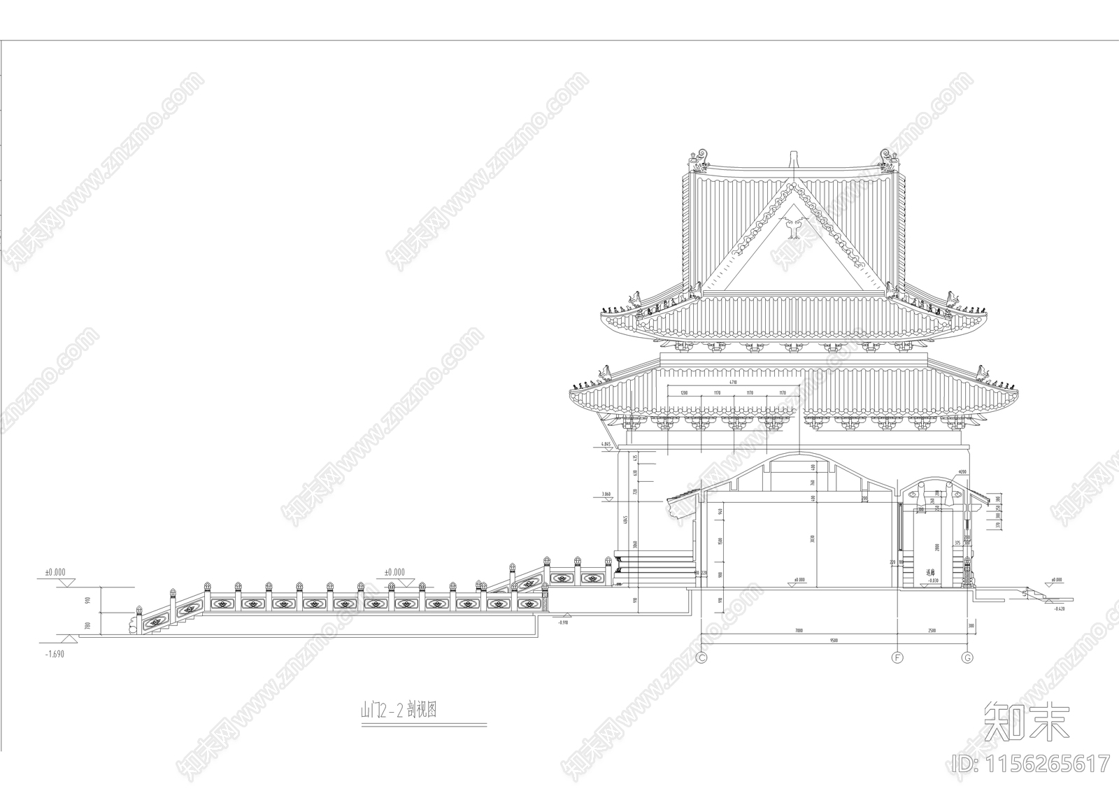 100套中国古代建筑cad施工图下载【ID:1156265617】