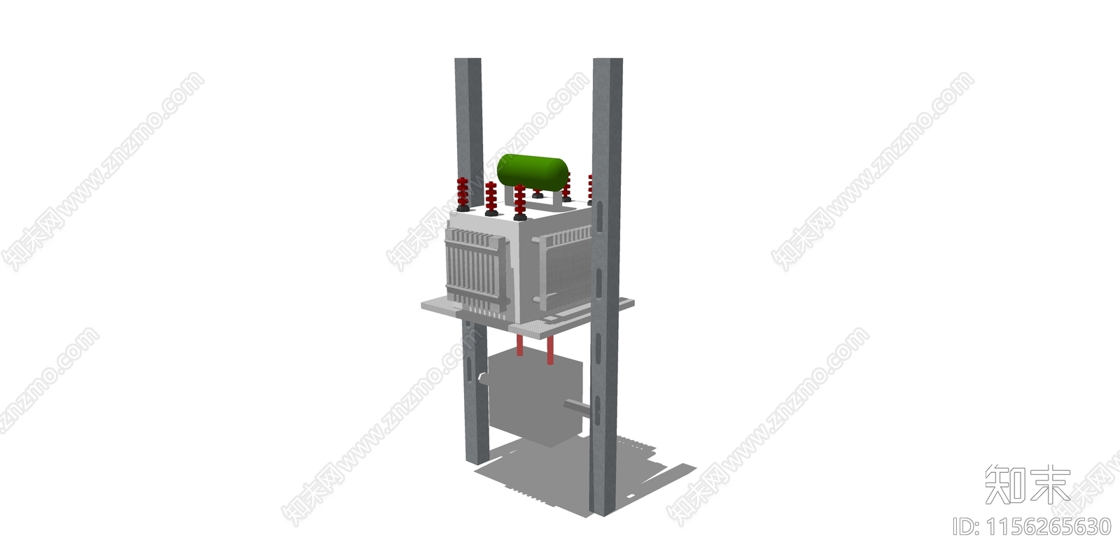 电线杆变压器SU模型下载【ID:1156265630】