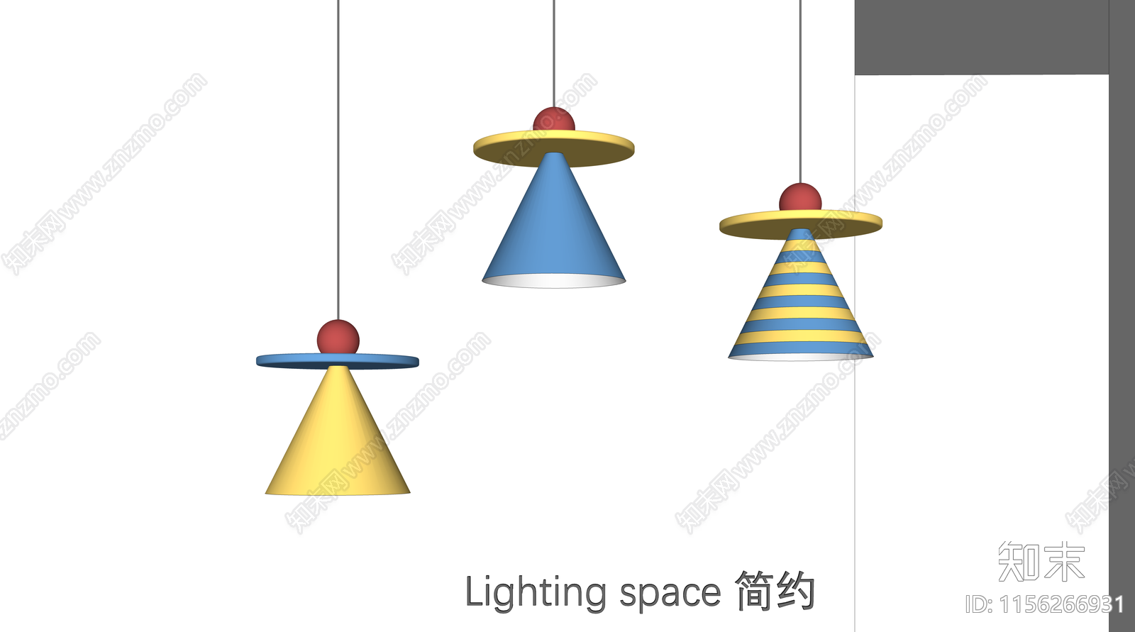 现代儿童床头吊灯SU模型下载【ID:1156266931】