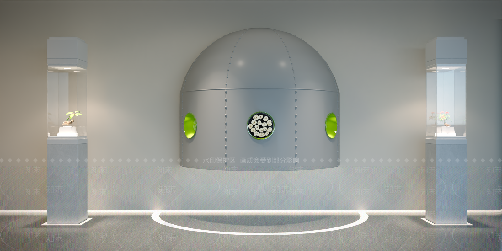 现代医药植物标本展示柜3D模型下载【ID:1156267584】