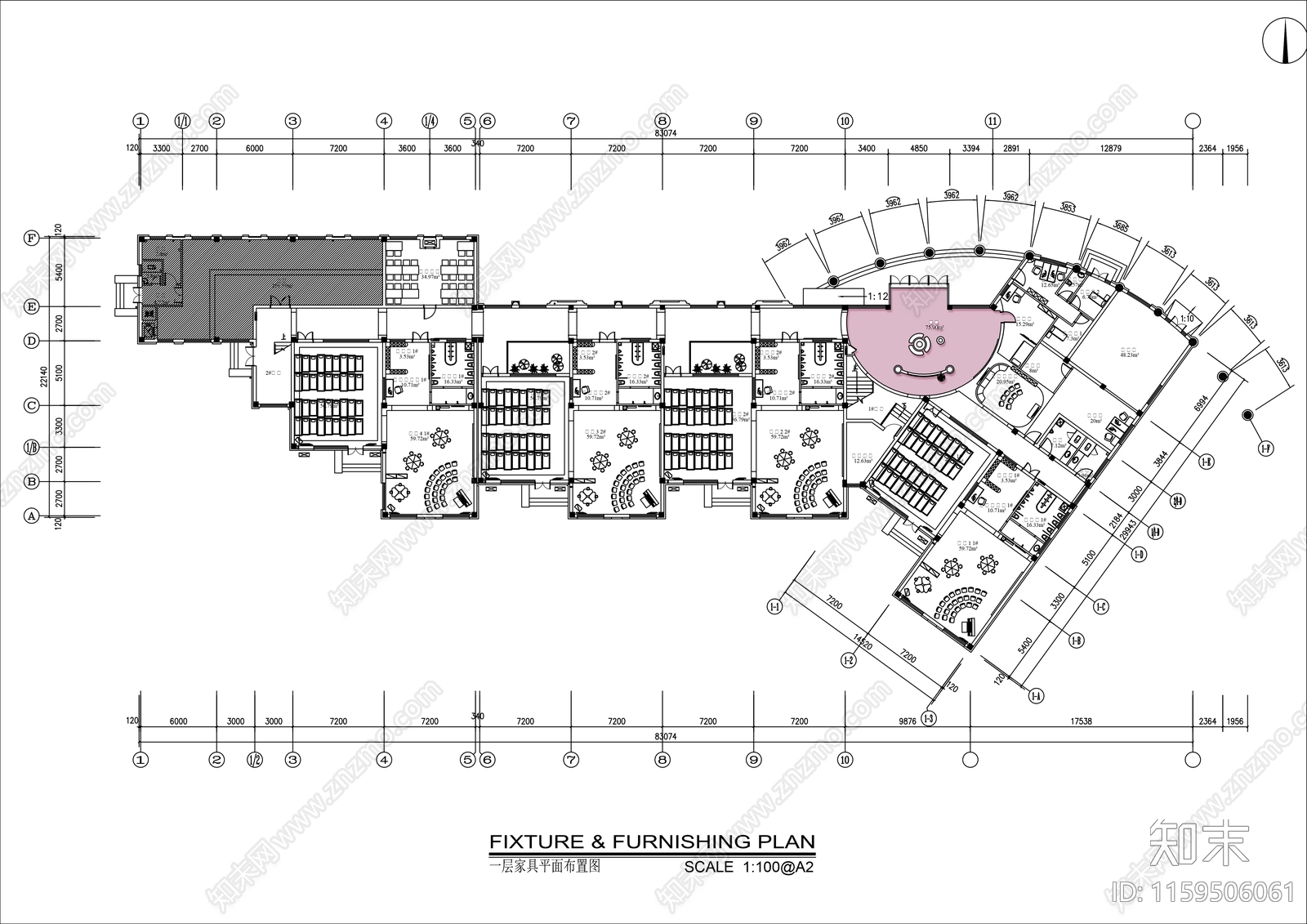 5000㎡幼儿园平面布置图施工图下载【ID:1159506061】
