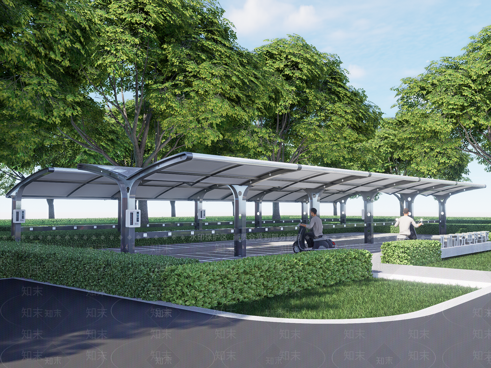 现代车棚SU模型下载【ID:1156269781】