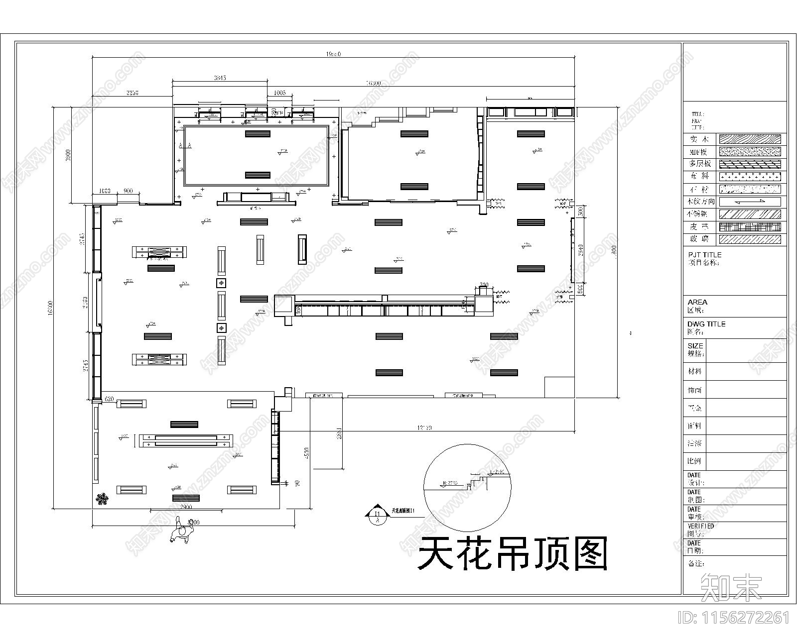 黄冈展厅装修图cad施工图下载【ID:1156272261】