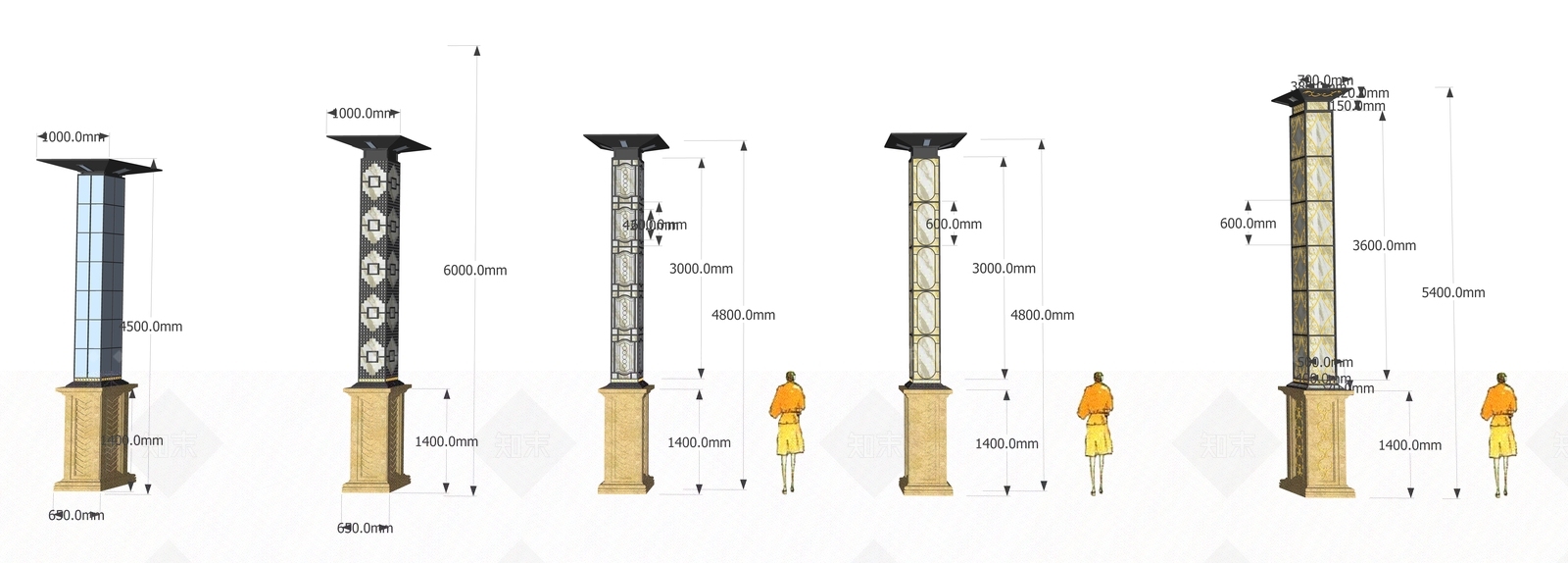 欧式景观灯柱SU模型下载【ID:1156276592】