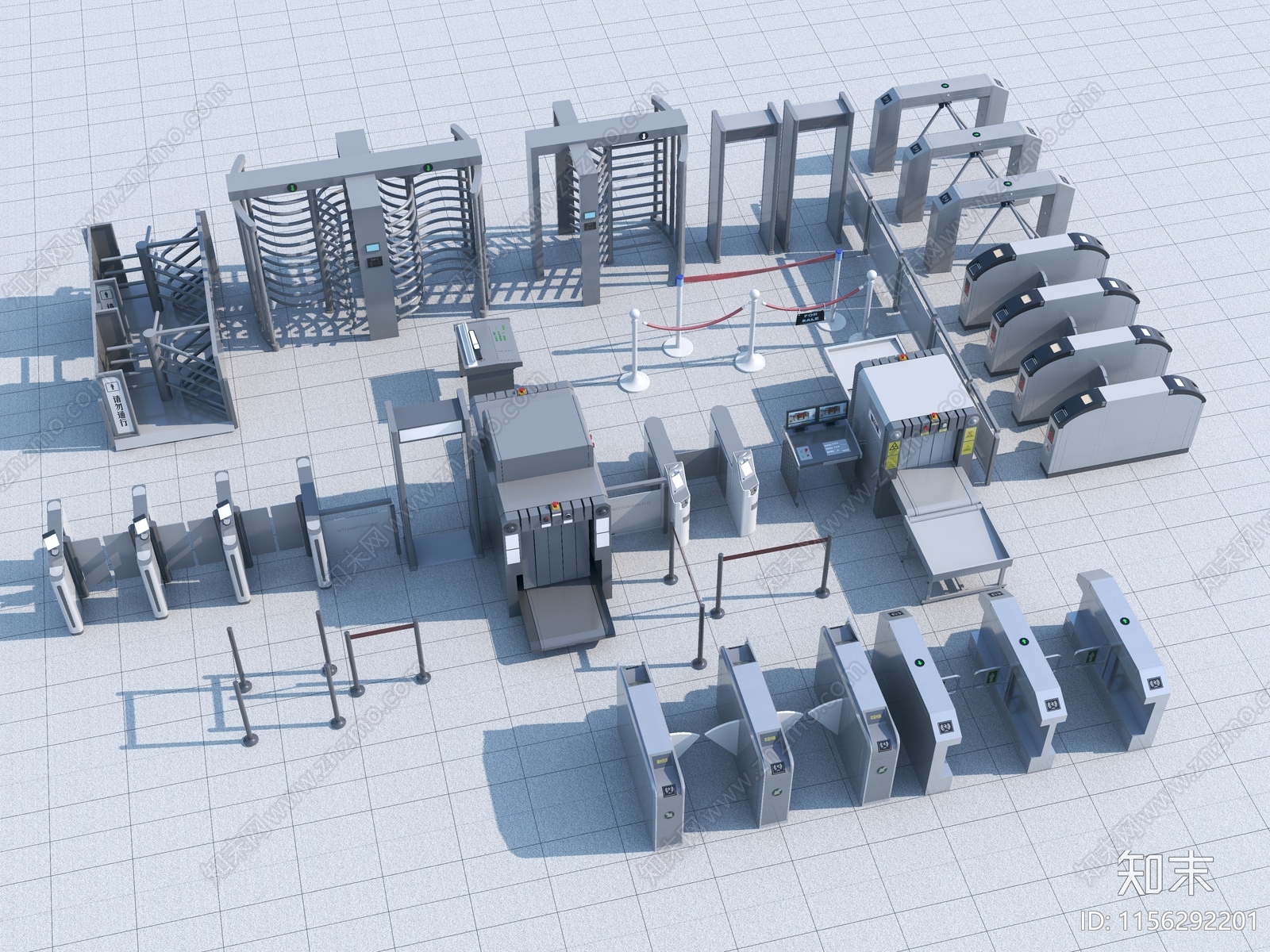 现代门禁机3D模型下载【ID:1156292201】