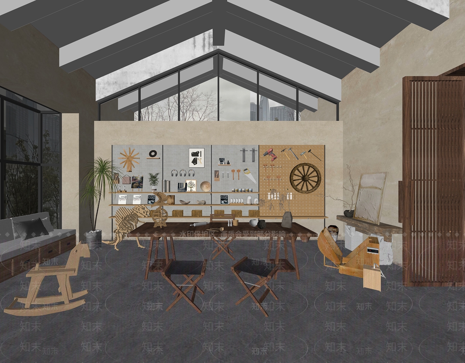侘寂风手工坊SU模型下载【ID:1156294030】