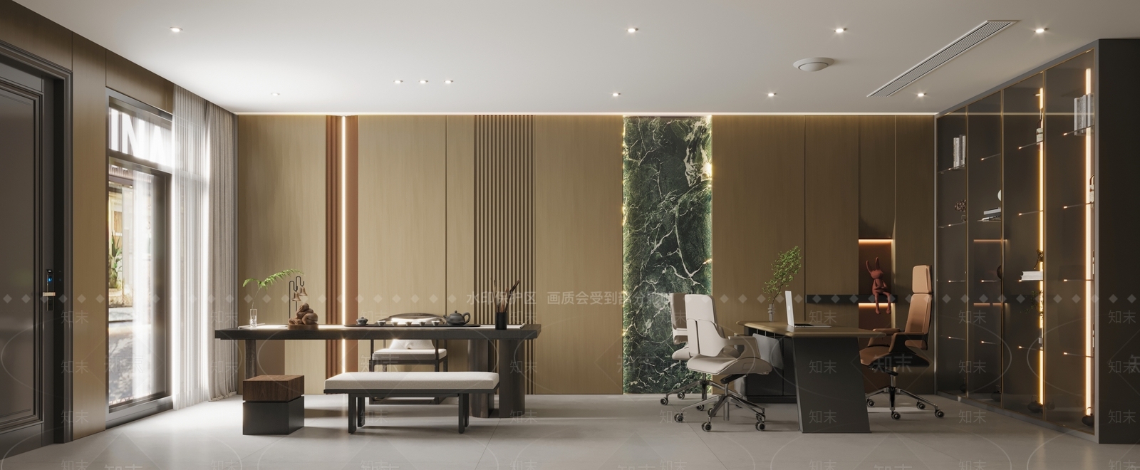 现代接待室3D模型下载【ID:1214357905】