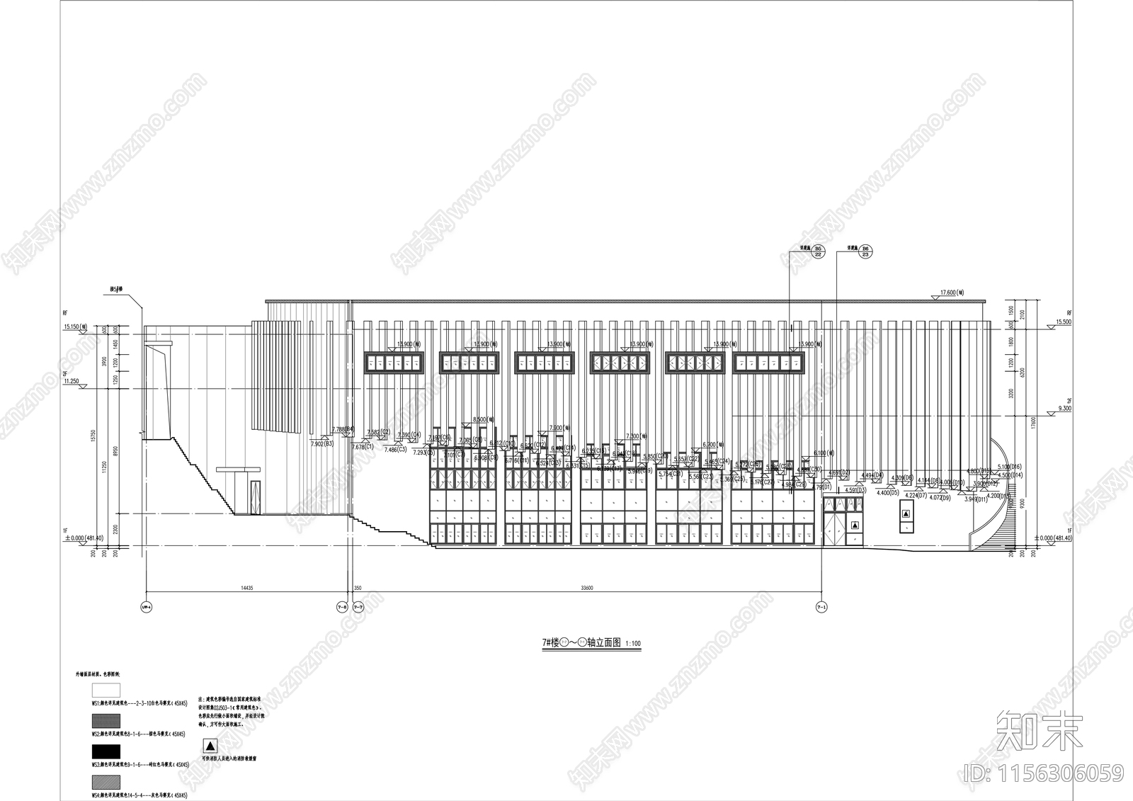 中学全套建筑cad施工图下载【ID:1156306059】