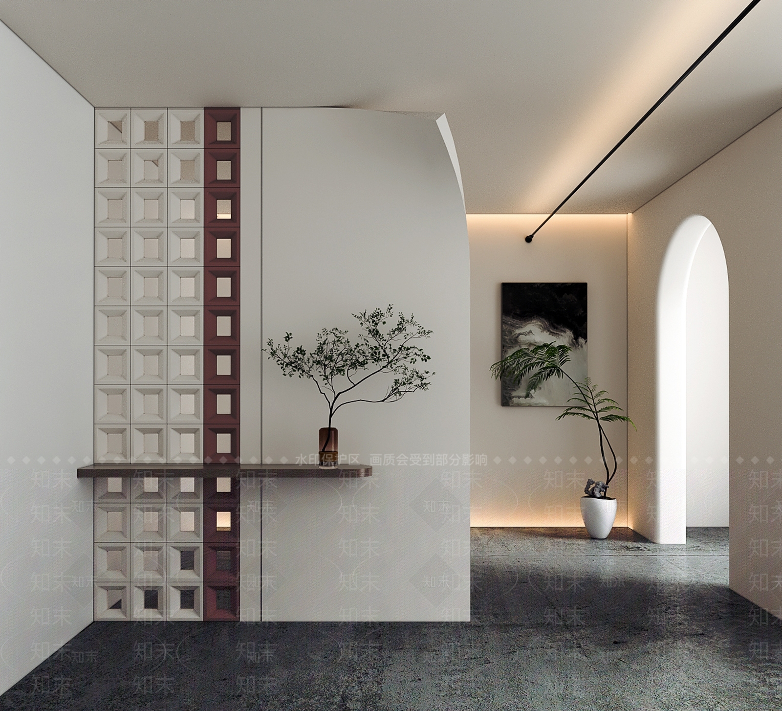 现代玄关隔断3D模型下载【ID:1156308032】