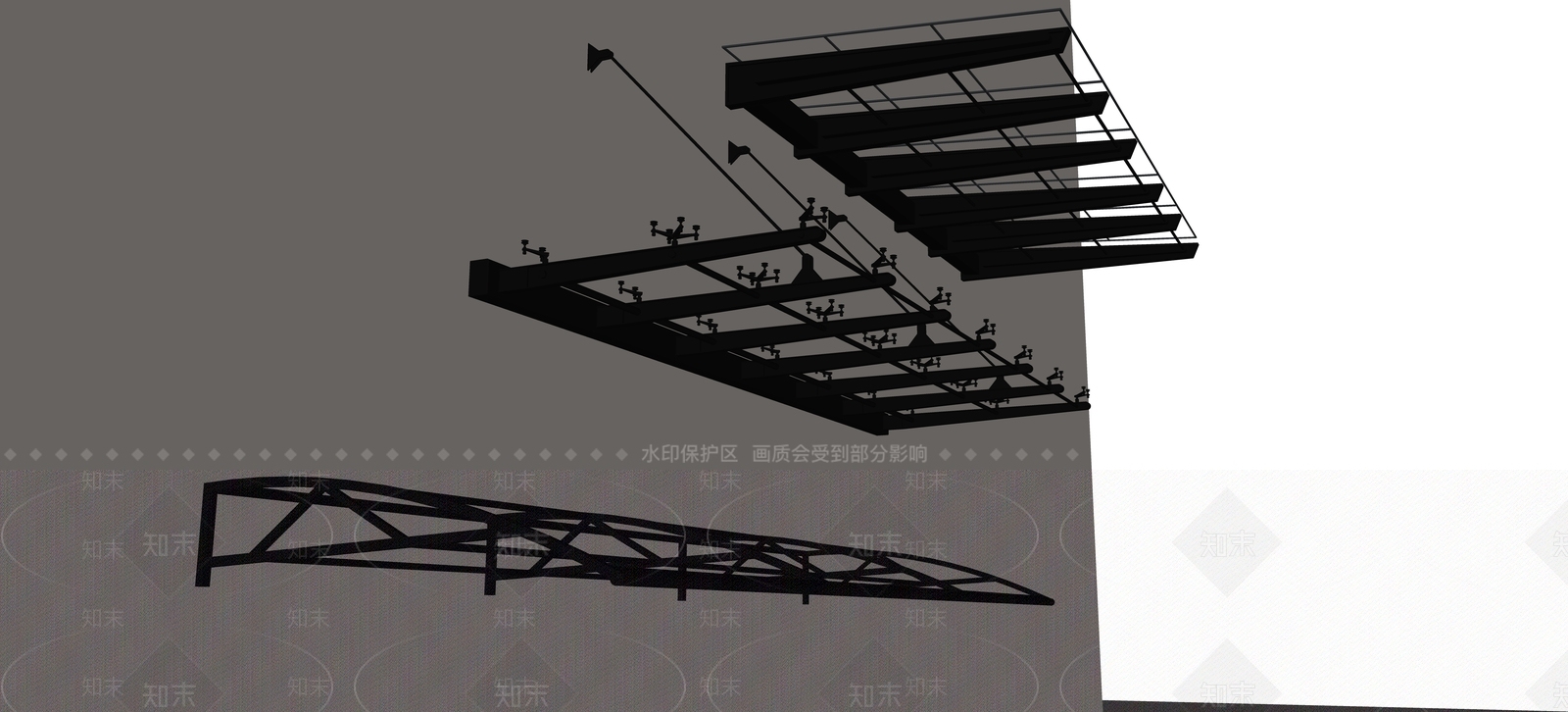 现代雨棚合集SU模型下载【ID:1156310221】