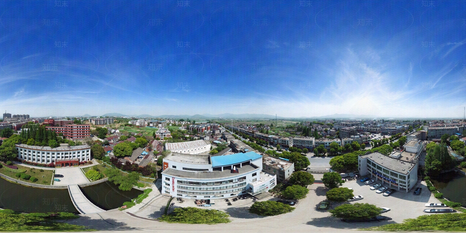 HDR城市小区社区广场全景贴图下载【ID:1156312164】