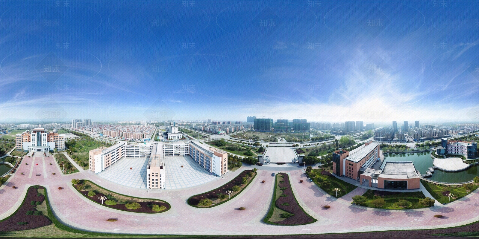 HDR城市小区社区广场全景贴图下载【ID:1156312195】