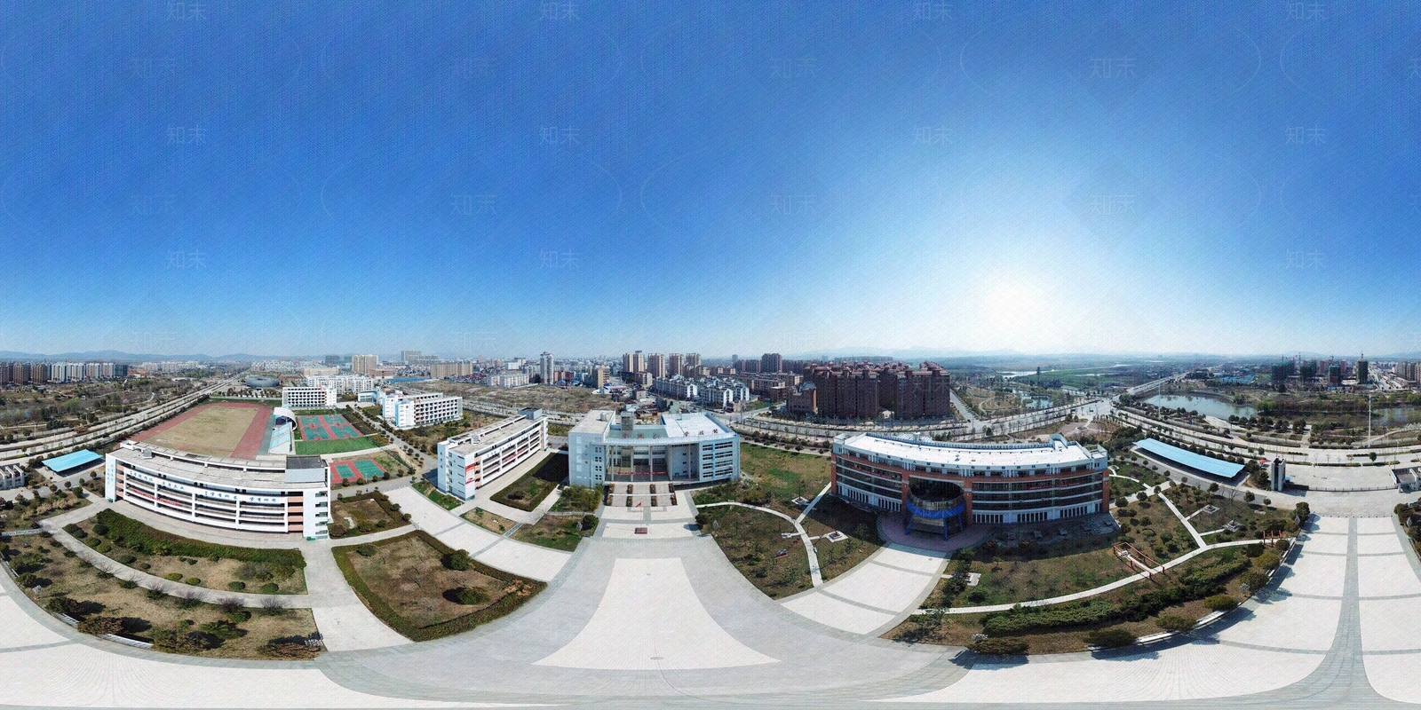 HDR城市小区社区广场全景贴图下载【ID:1156312459】