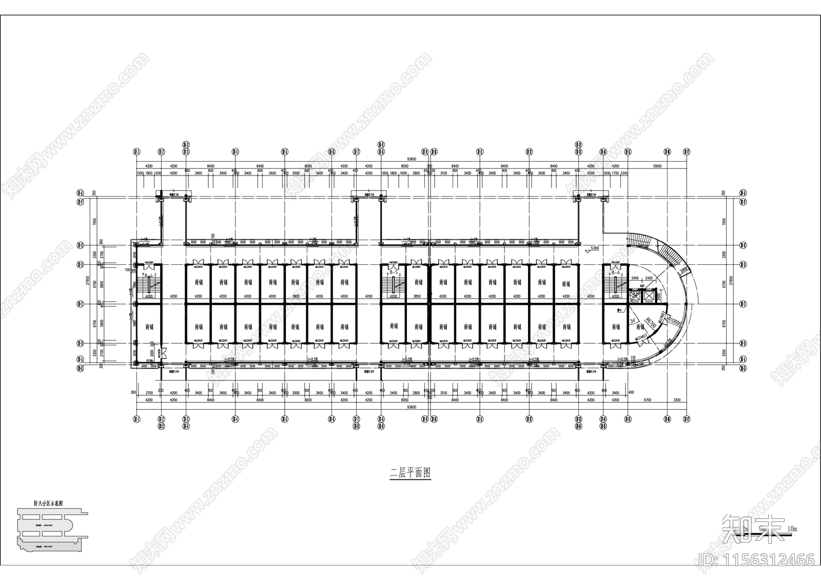 某多层小商品商业街建cad施工图下载【ID:1156312466】