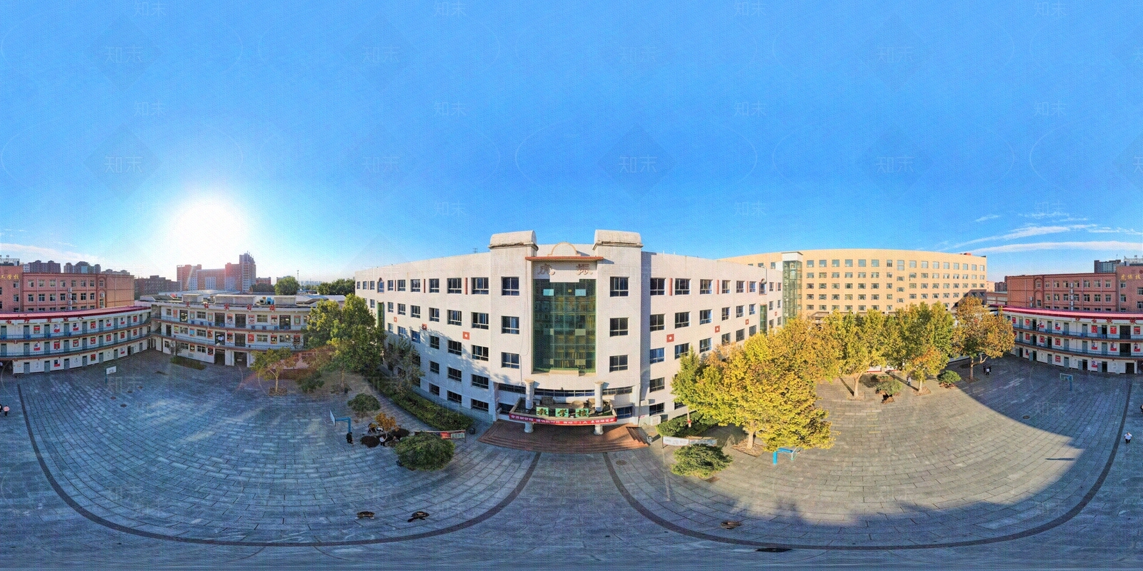 HDR城市小区社区广场全景贴图下载【ID:1156313554】