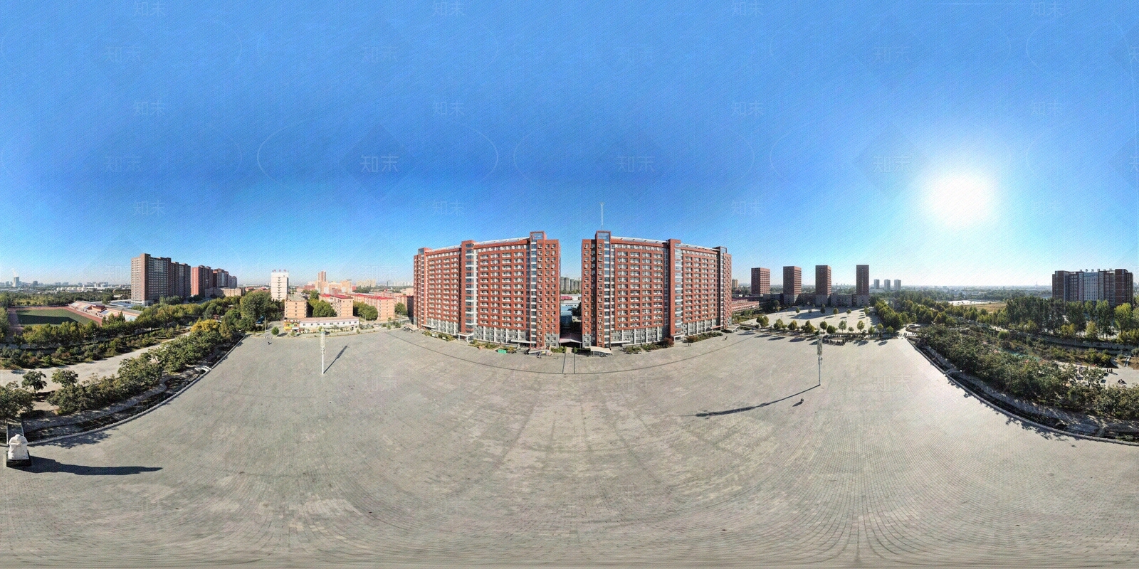 HDR城市小区社区广场全景贴图下载【ID:1156314059】