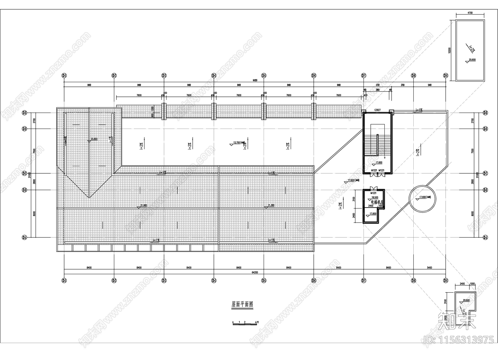 多层商贸中心建施图cad施工图下载【ID:1156313975】