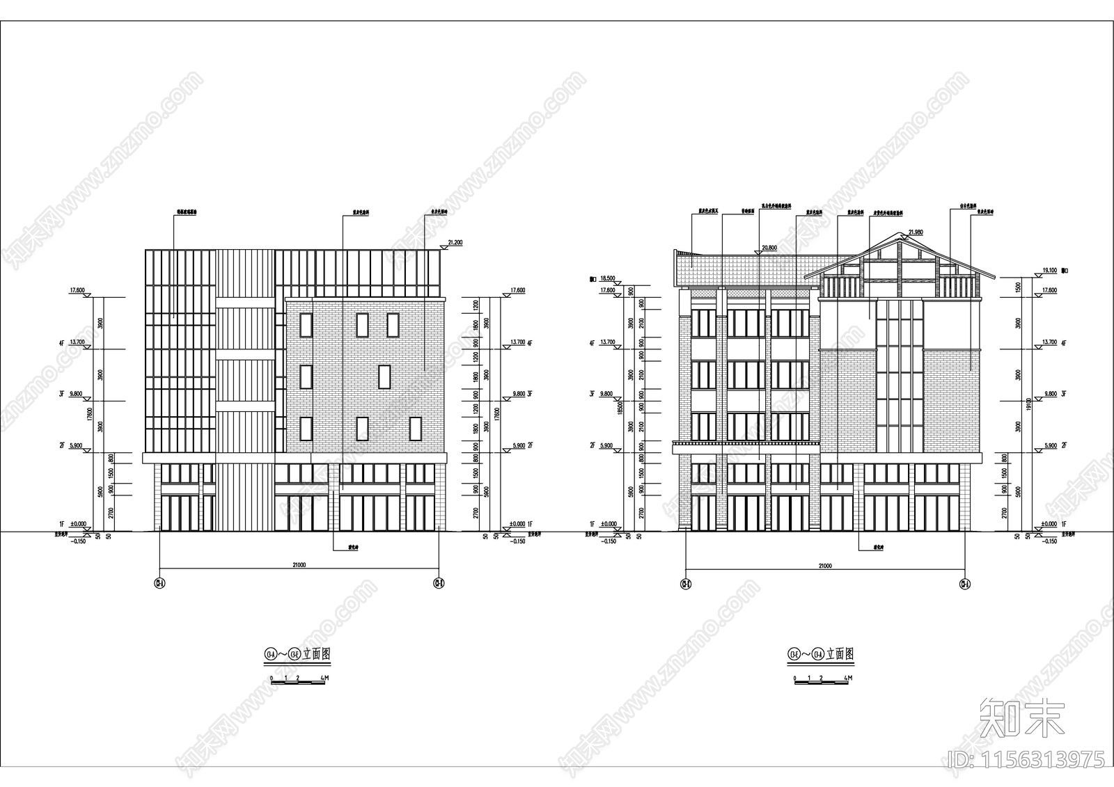 多层商贸中心建施图cad施工图下载【ID:1156313975】