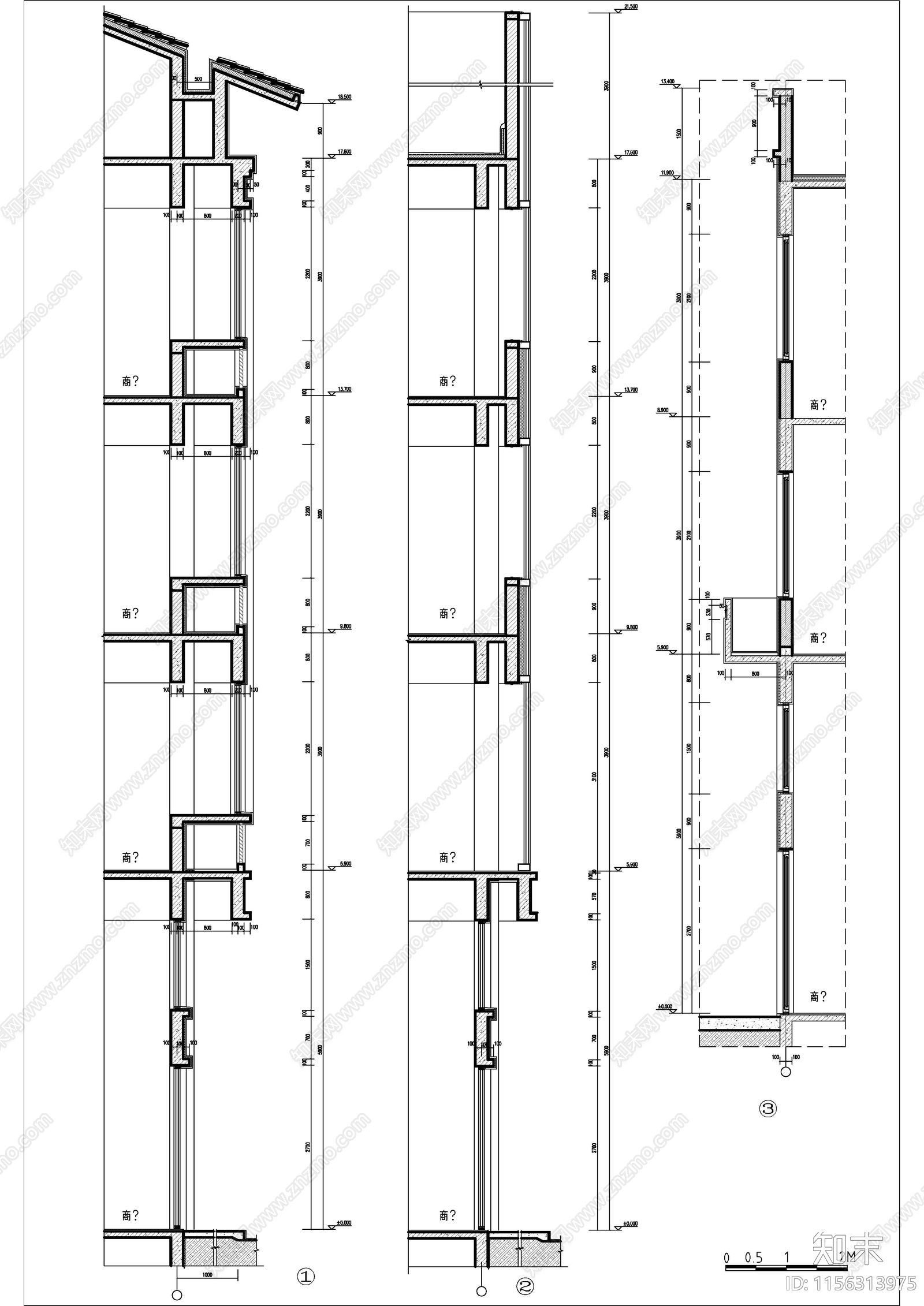 多层商贸中心建施图cad施工图下载【ID:1156313975】