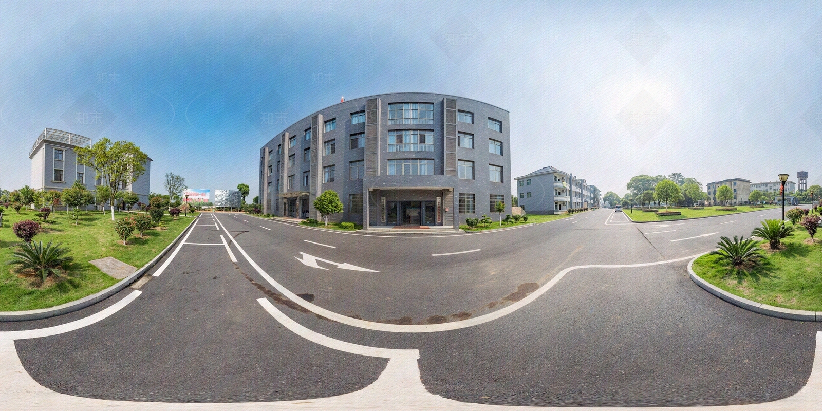 HDR城市小区社区广场全景贴图下载【ID:1156314784】