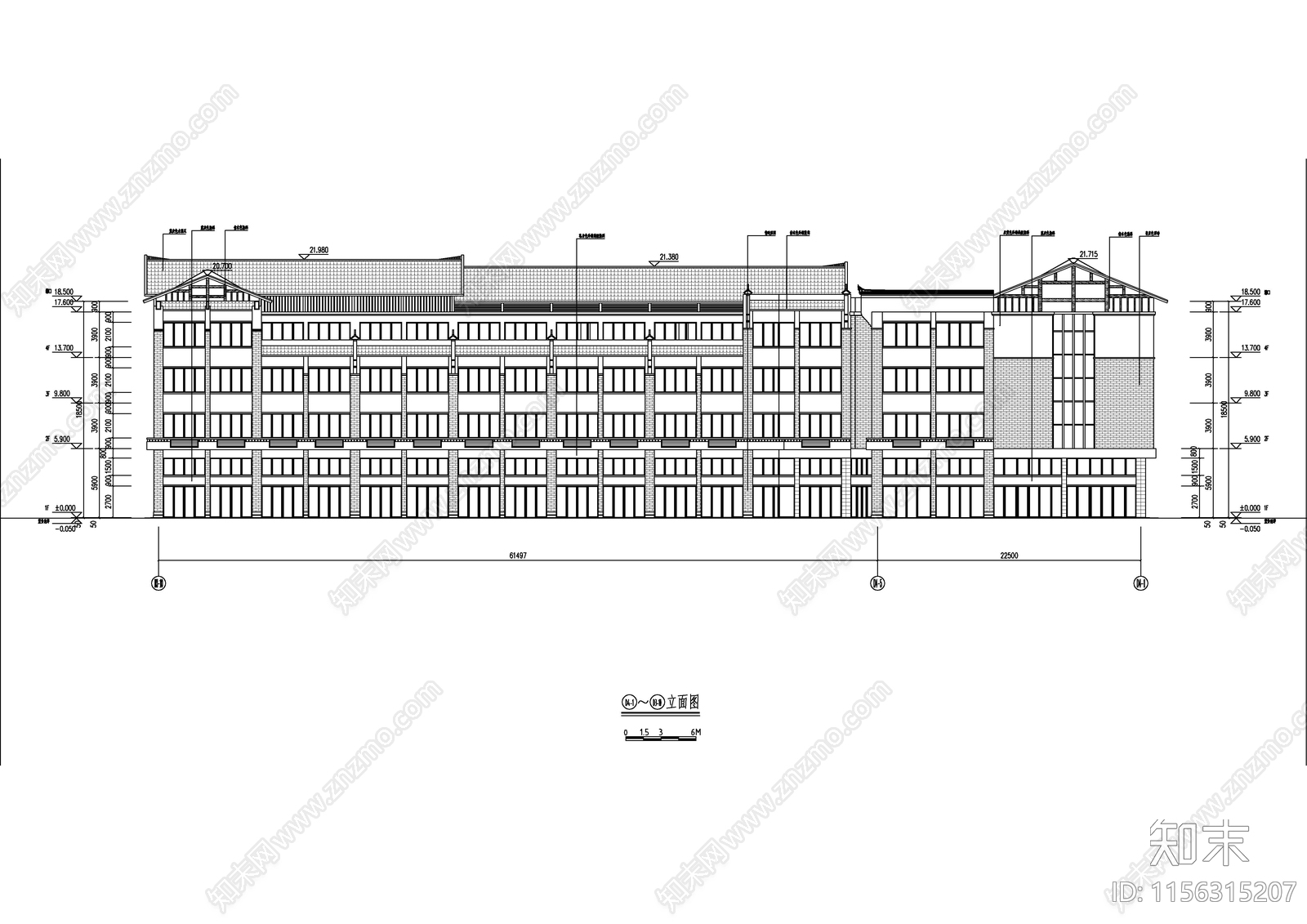 L型商业街建施图cad施工图下载【ID:1156315207】