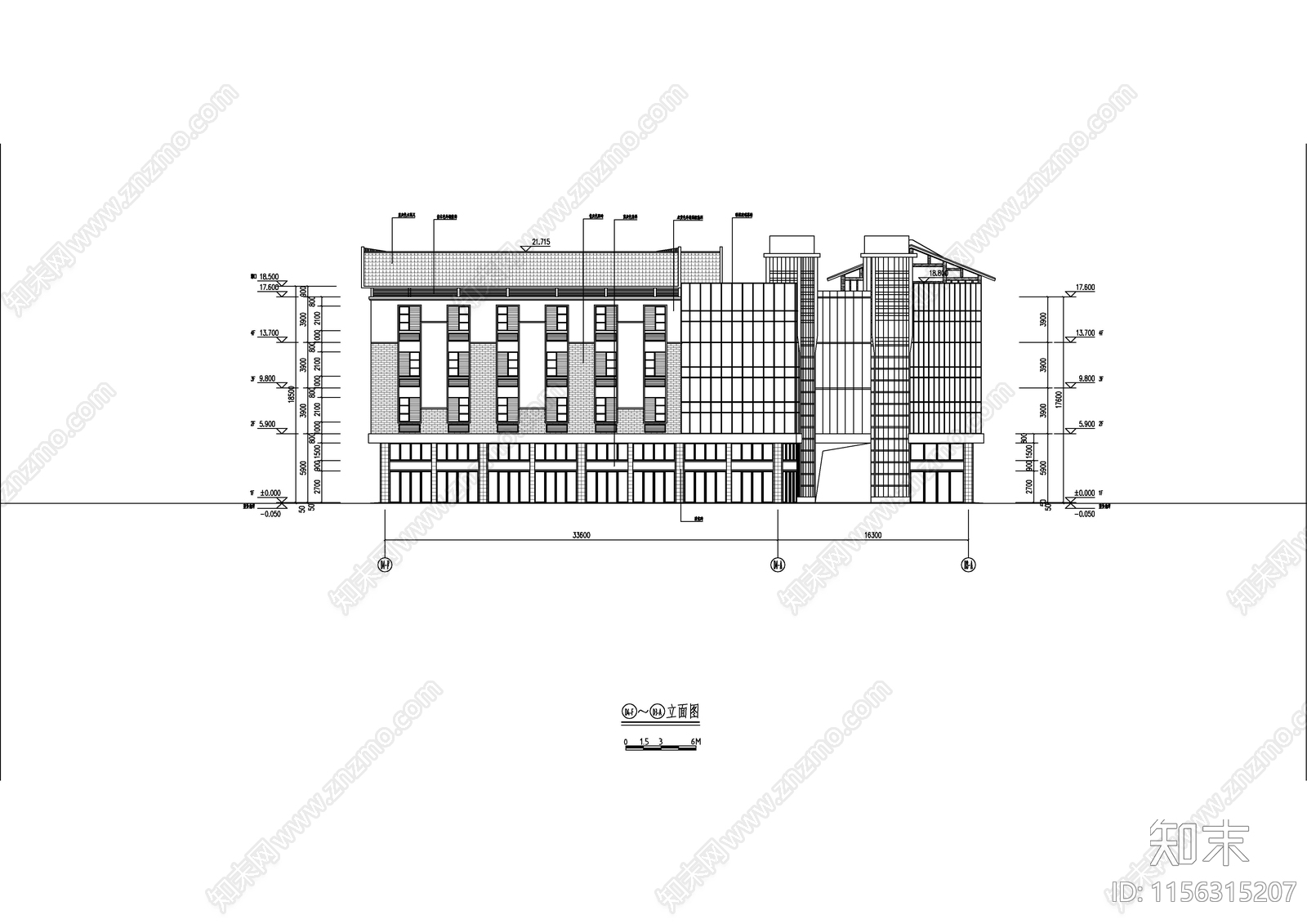 L型商业街建施图cad施工图下载【ID:1156315207】