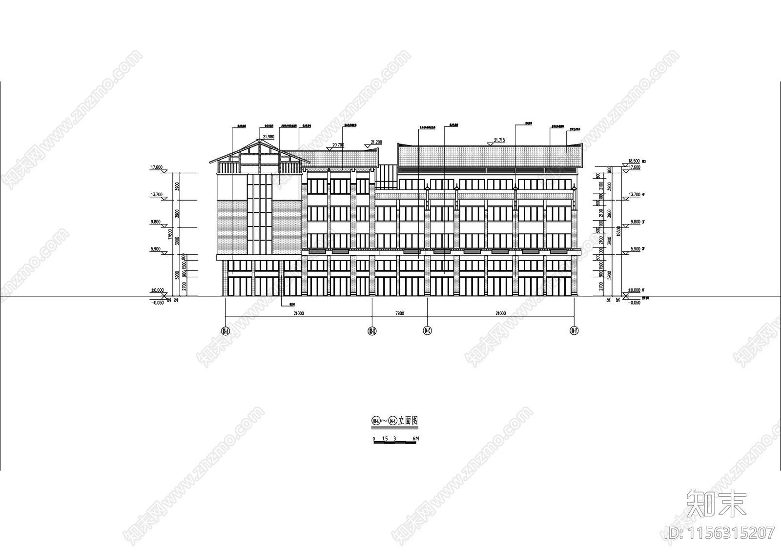 L型商业街建施图cad施工图下载【ID:1156315207】