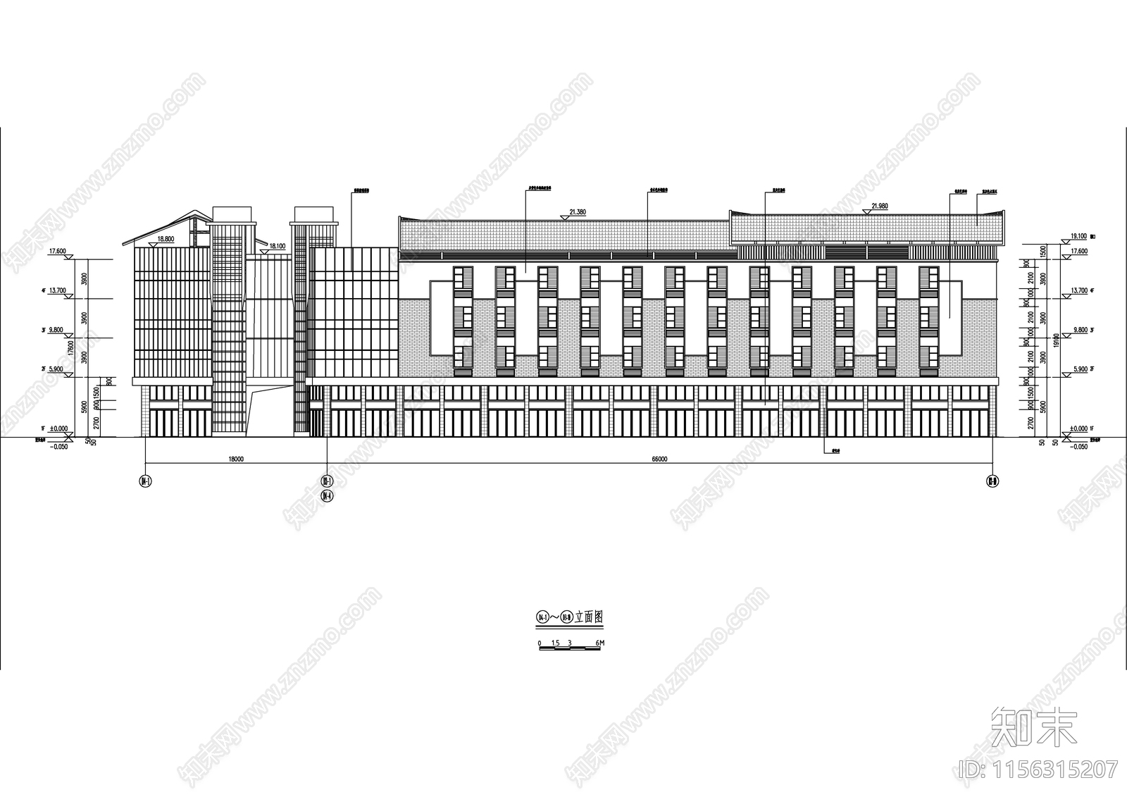 L型商业街建施图cad施工图下载【ID:1156315207】