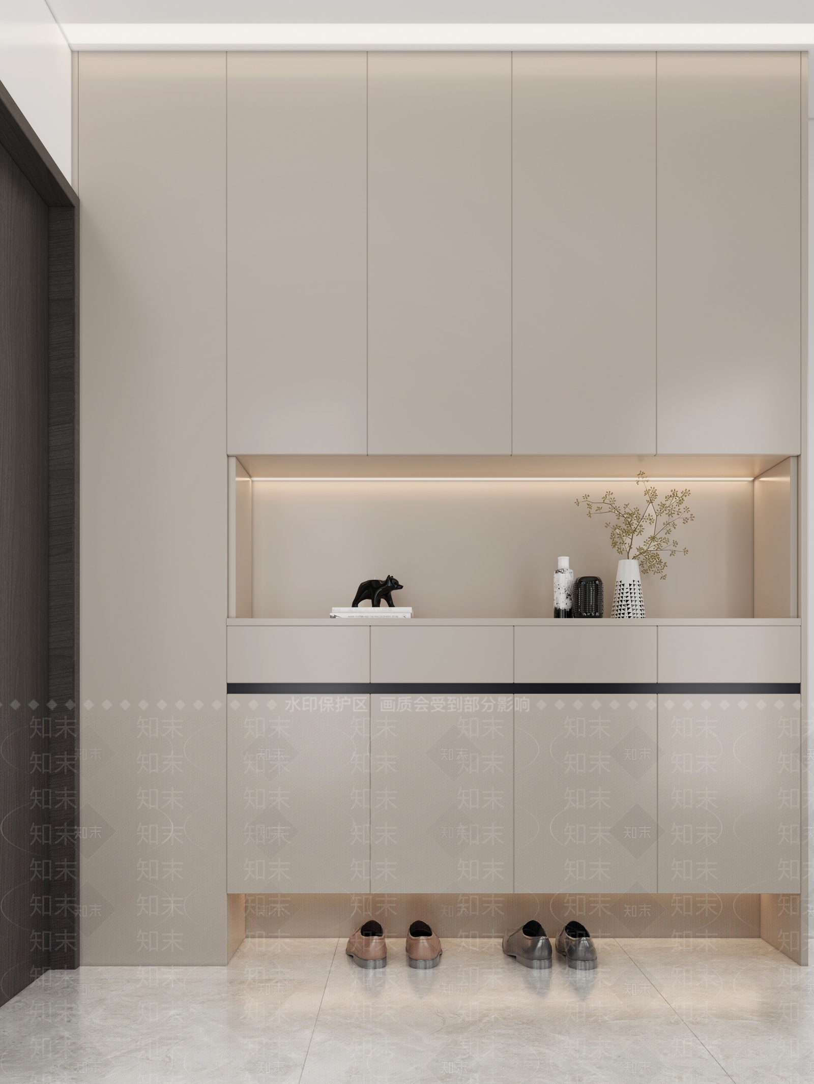 现代鞋柜3D模型下载【ID:1156315159】