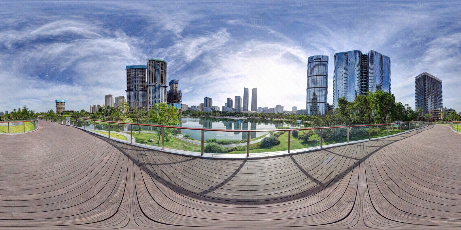 HDR城市小区社区广场全景贴图下载【ID:1156317294】
