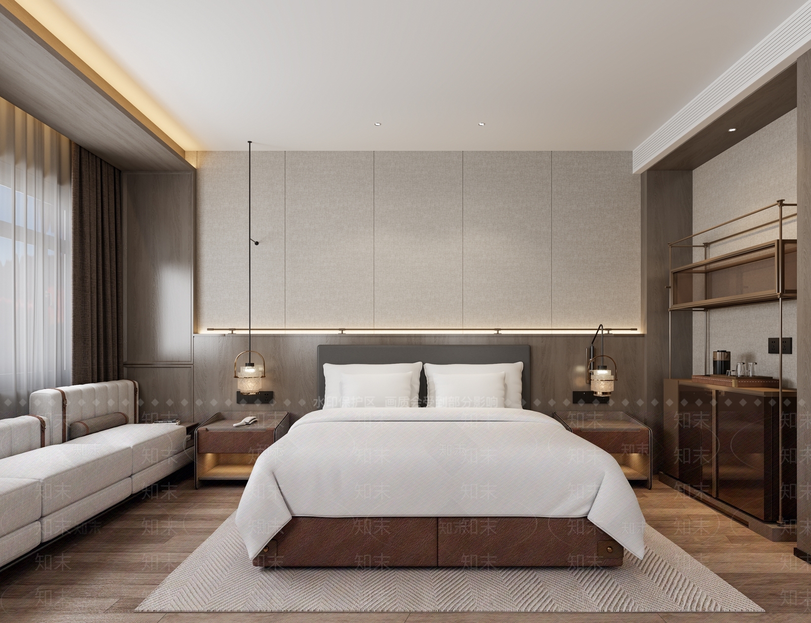 现代衣帽间3D模型下载【ID:1214359473】