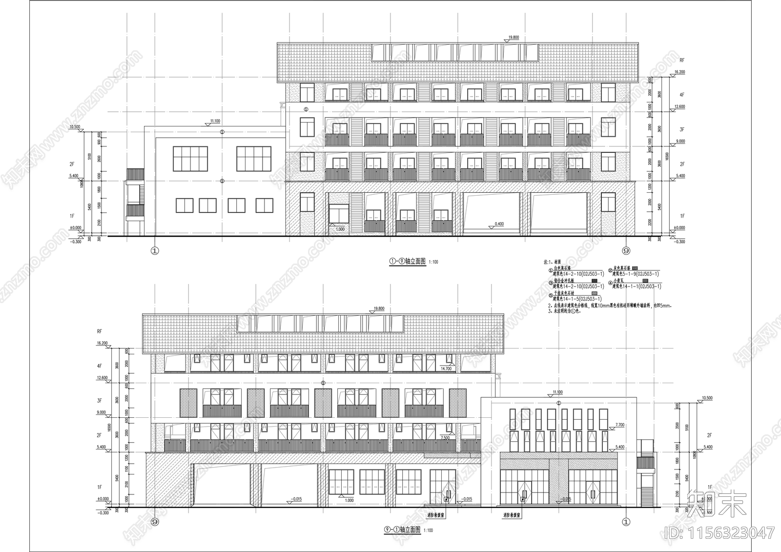 化龙实验小学建筑cad施工图下载【ID:1156323047】