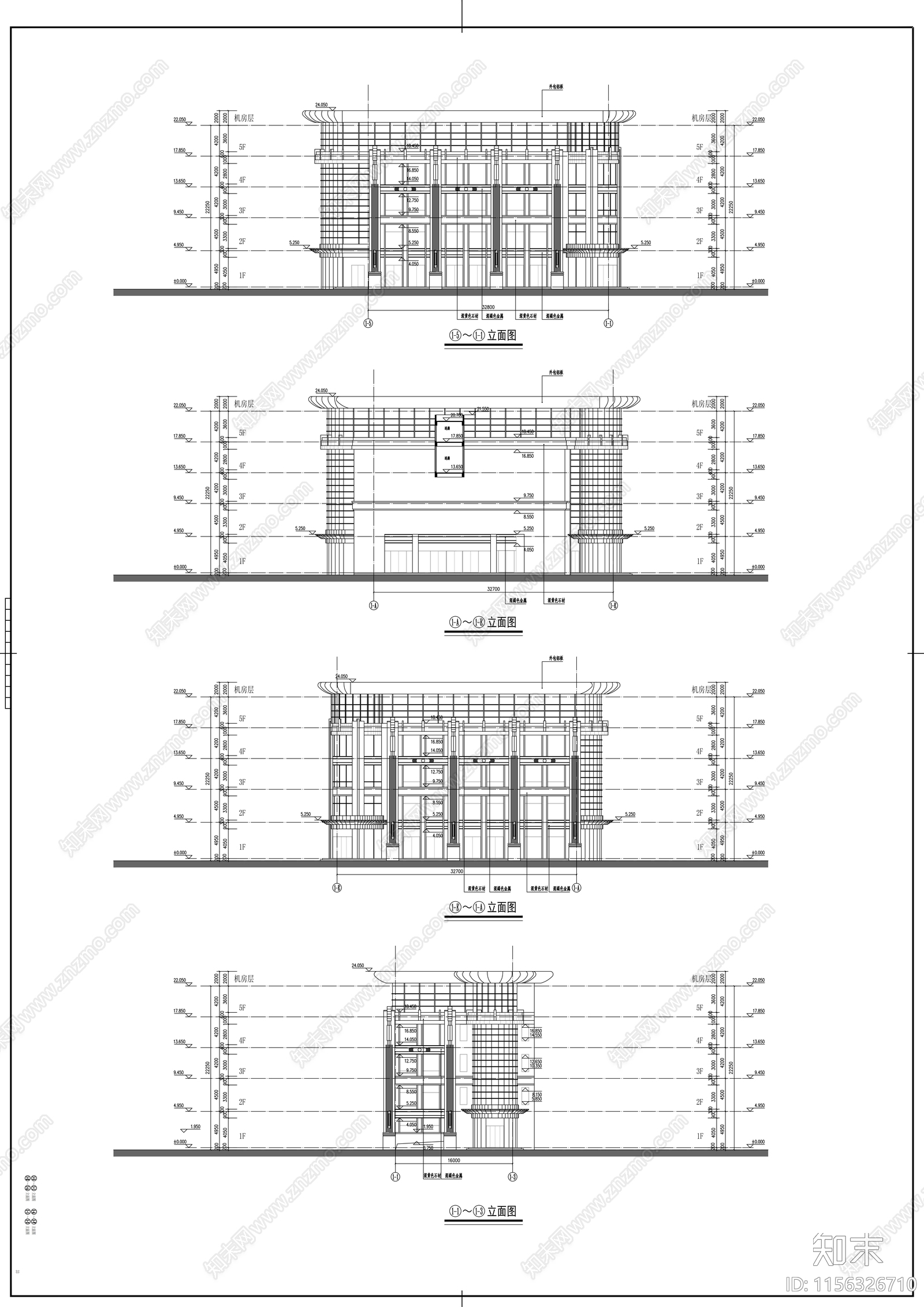 27层现代风格商业办公楼建筑设cad施工图下载【ID:1156326710】