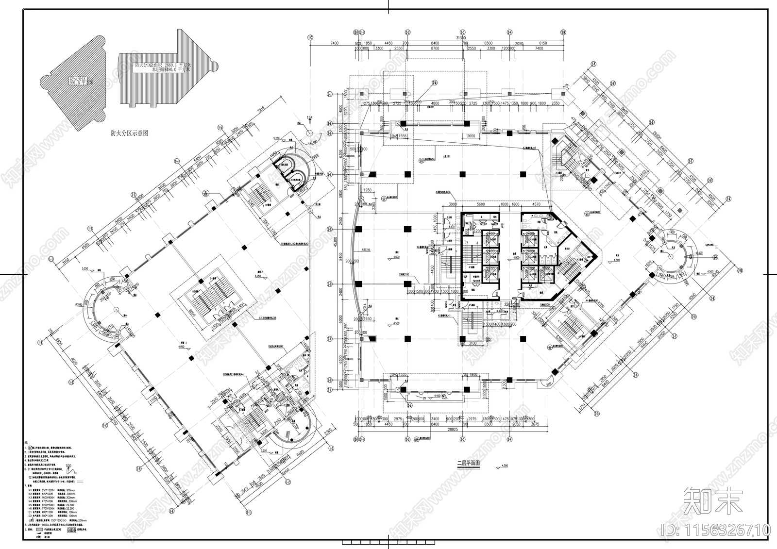 27层现代风格商业办公楼建筑设cad施工图下载【ID:1156326710】